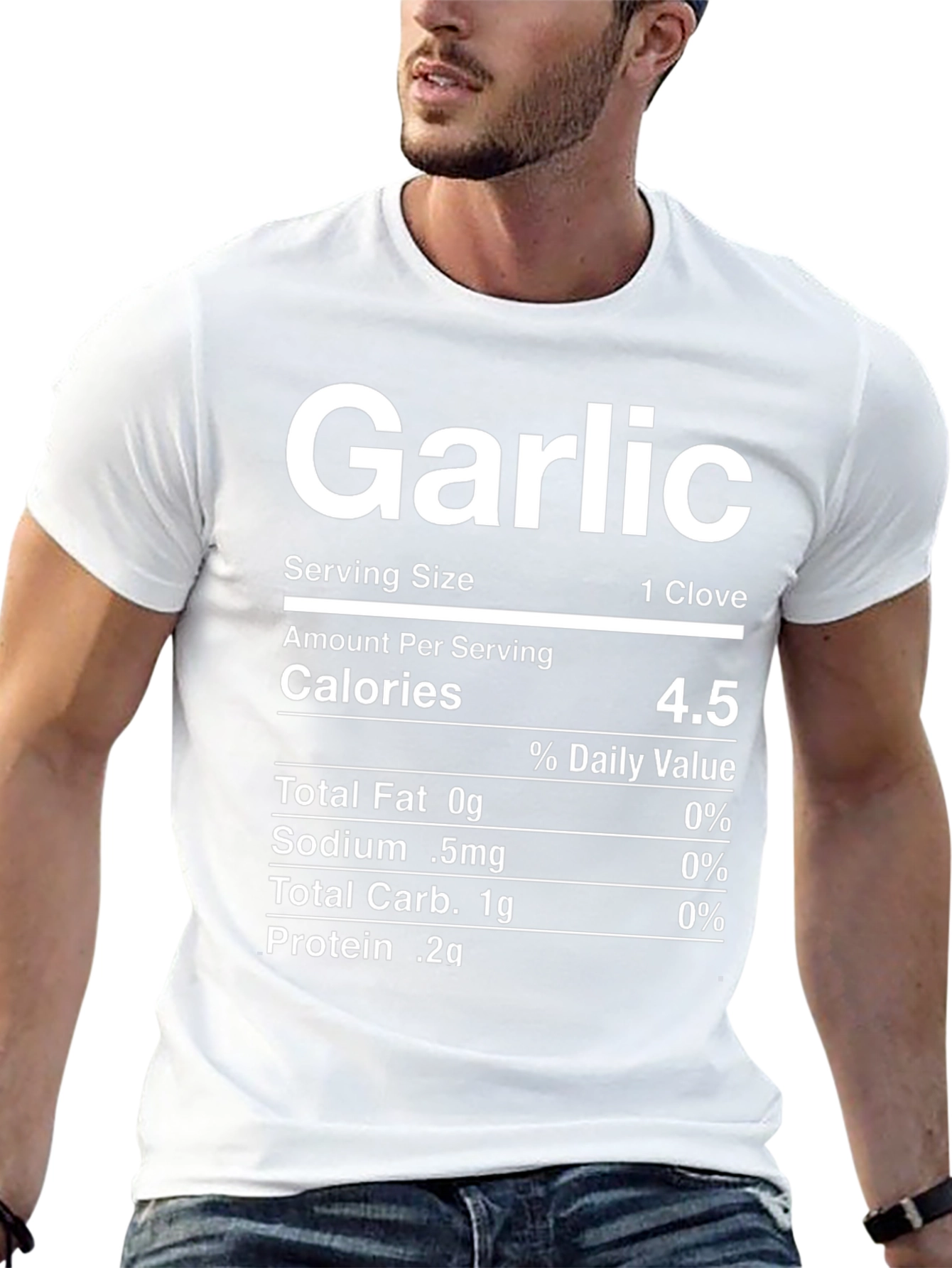 Black Garlic Nutrition Facts Novelty T-Shirt view 13