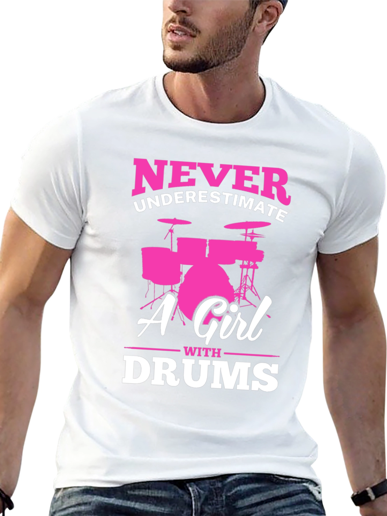 Black Never Underestimate A Girl With Drums T-Shirt view 13