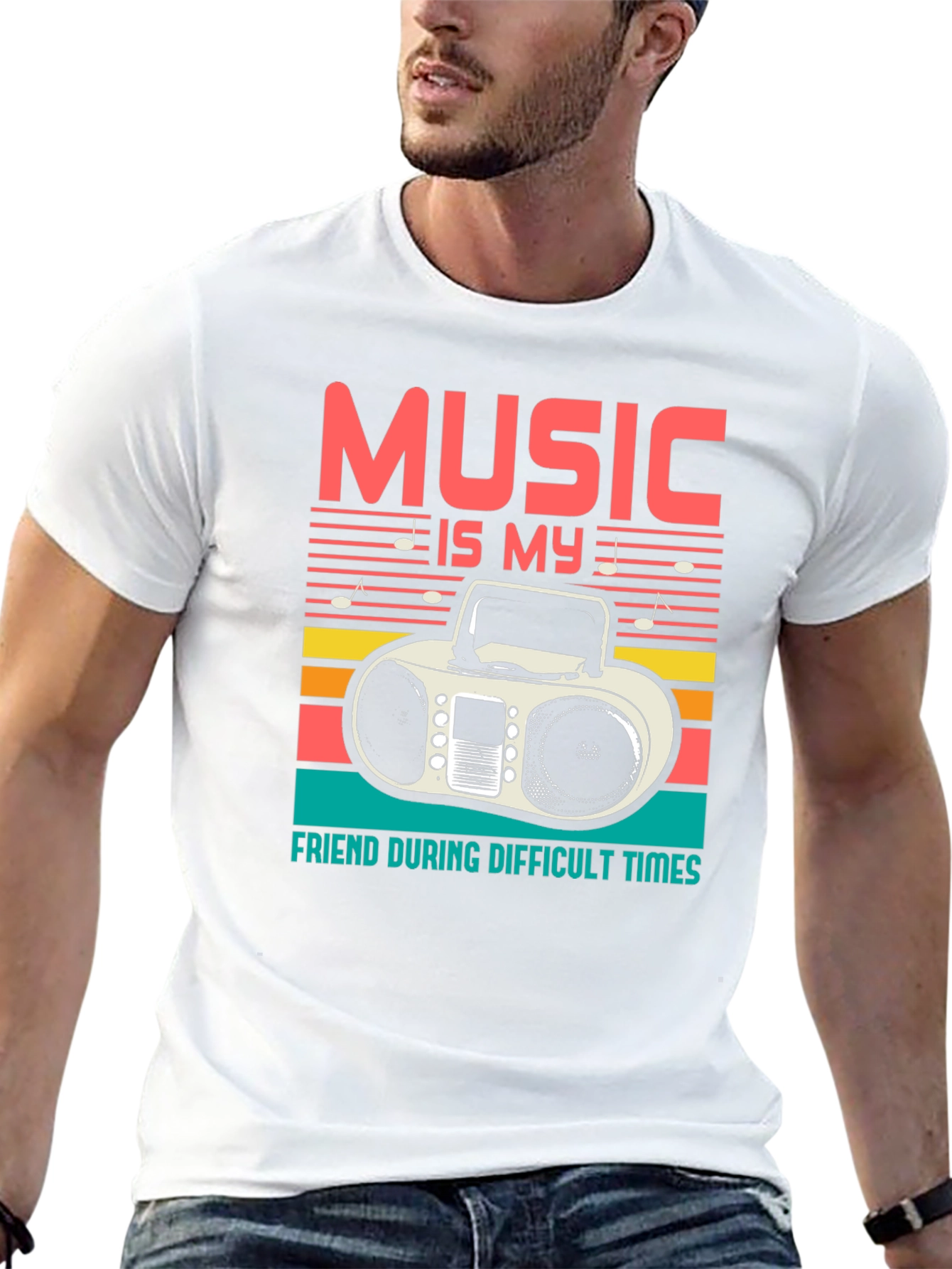 Black Music is My Friend Graphic T-Shirt view 13