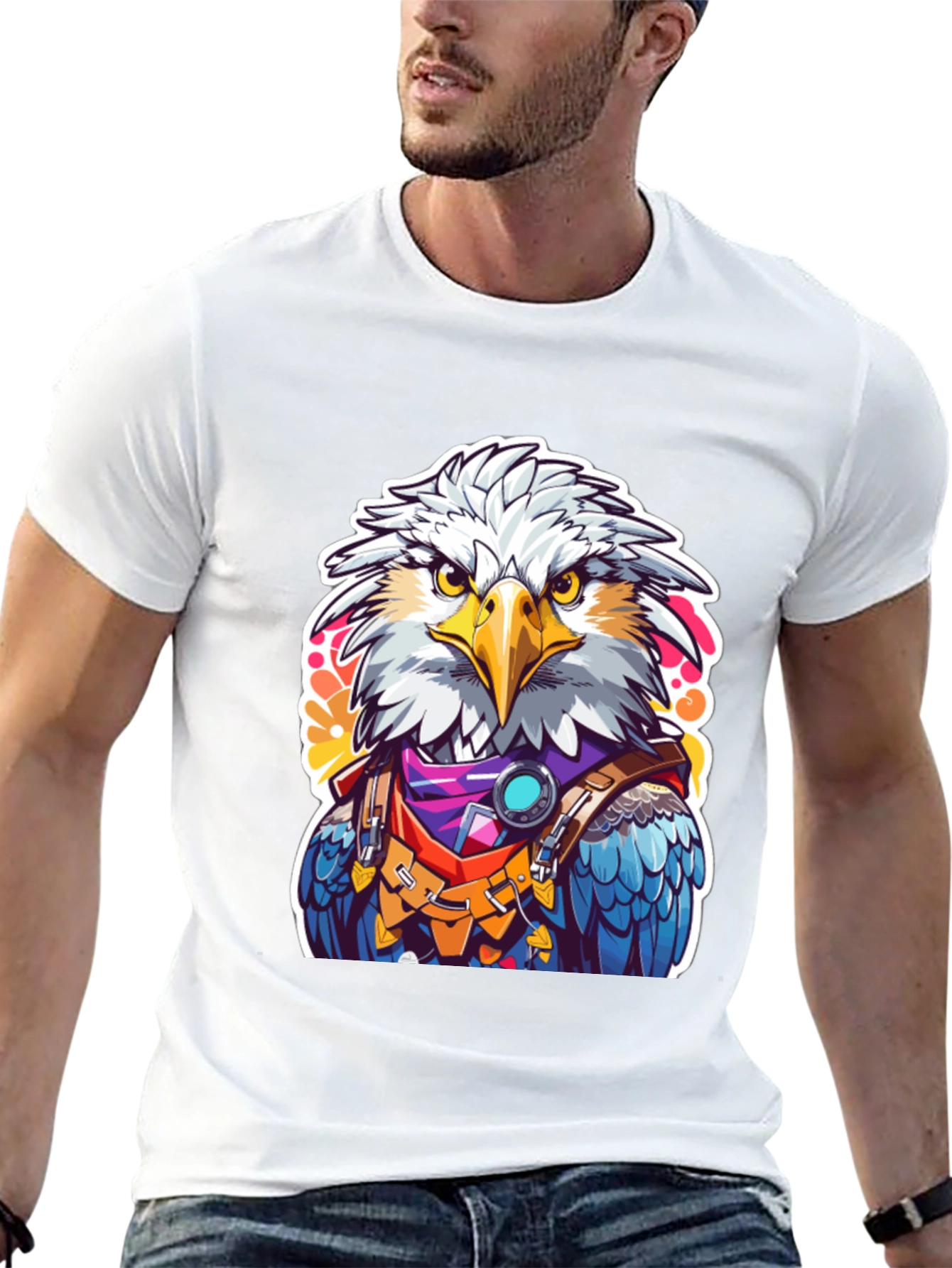 Black Eagle Warrior Graphic Tee - Bold Design view 13