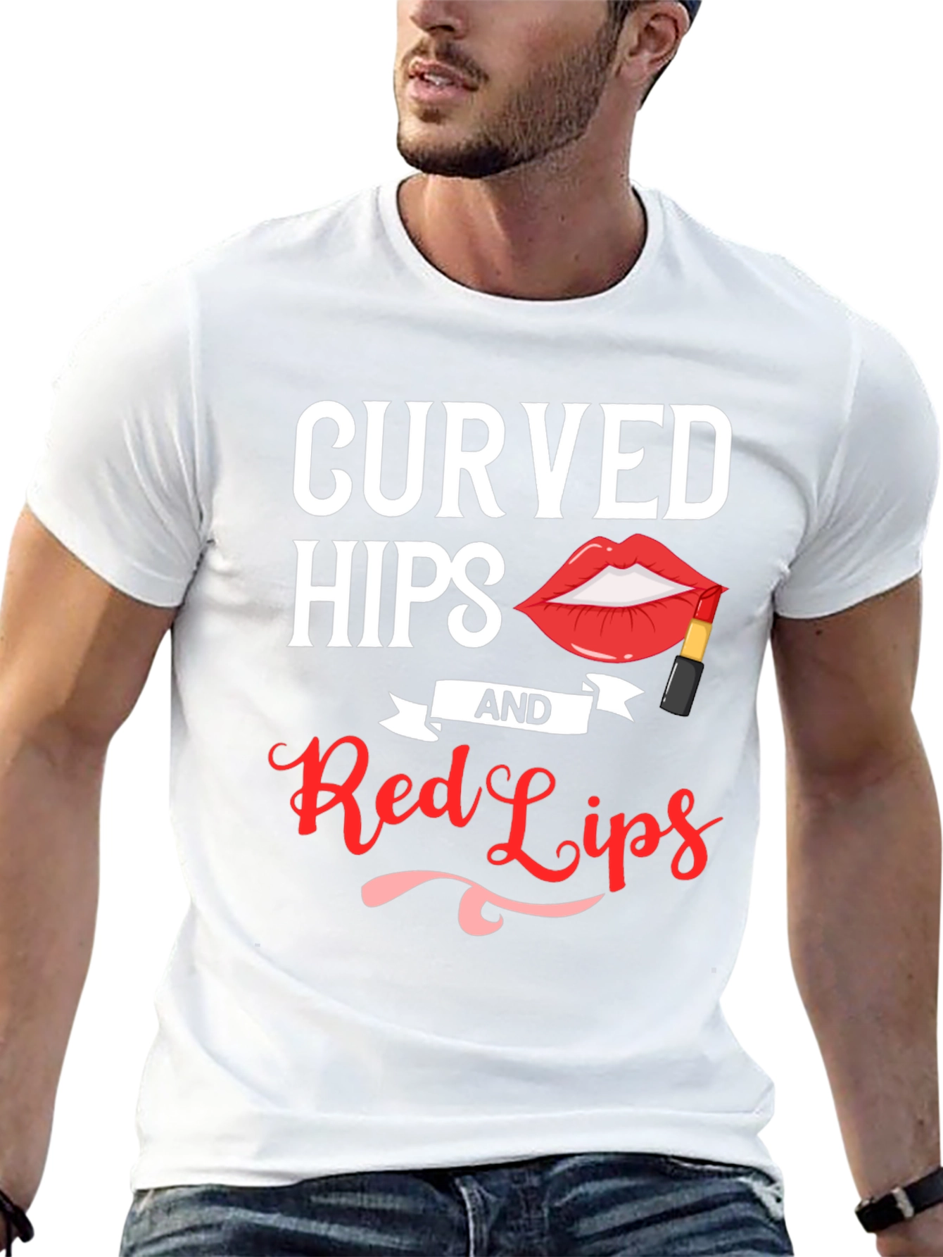 Curved Hips & Red Lips Graphic Tee - Unisex - 13