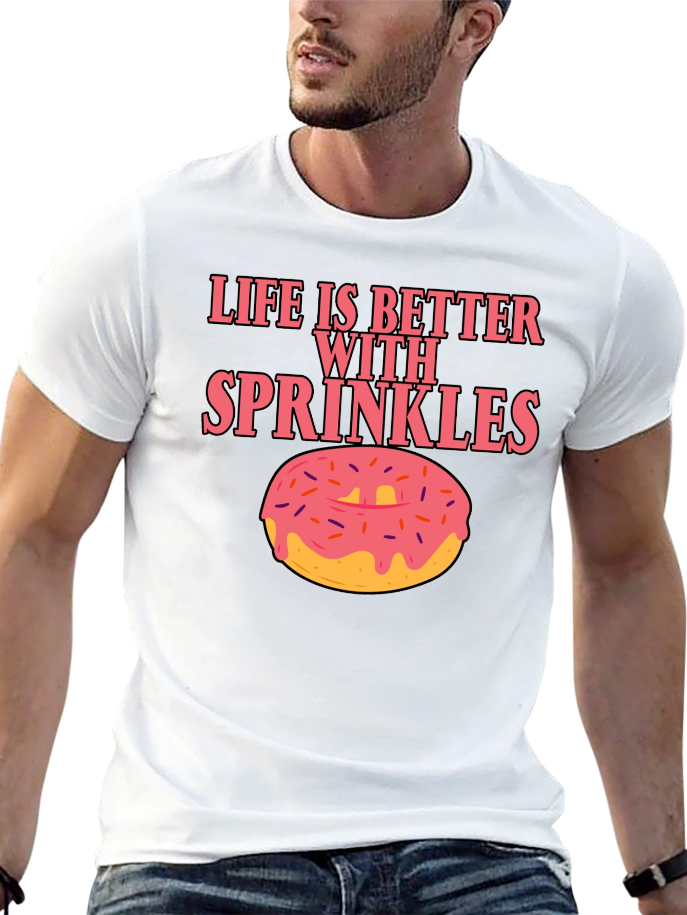 Black Life is Better with Sprinkles Donut T-Shirt view 13
