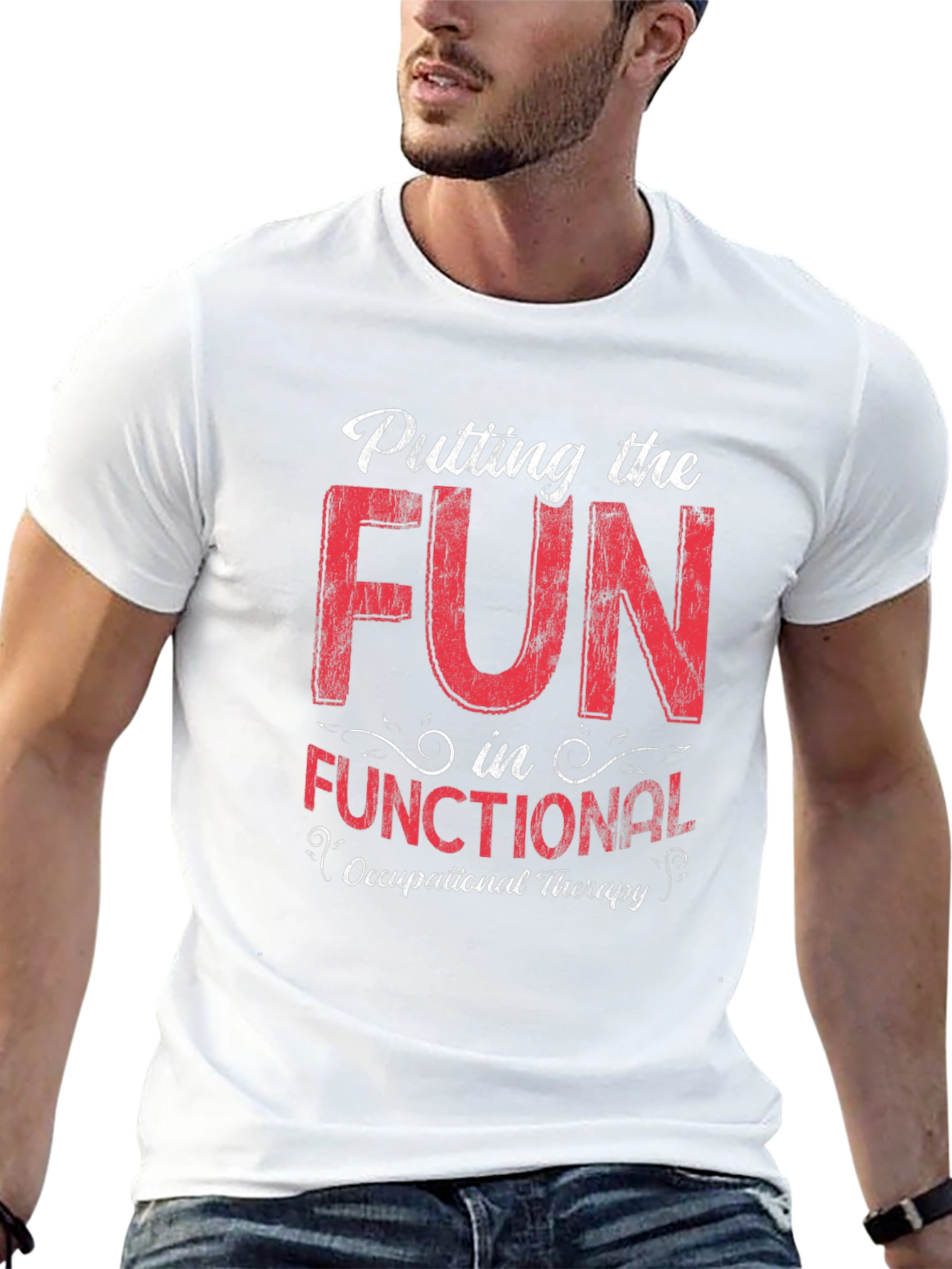 Black Fun in Functional Occupational Therapy Graphic Tee view 13