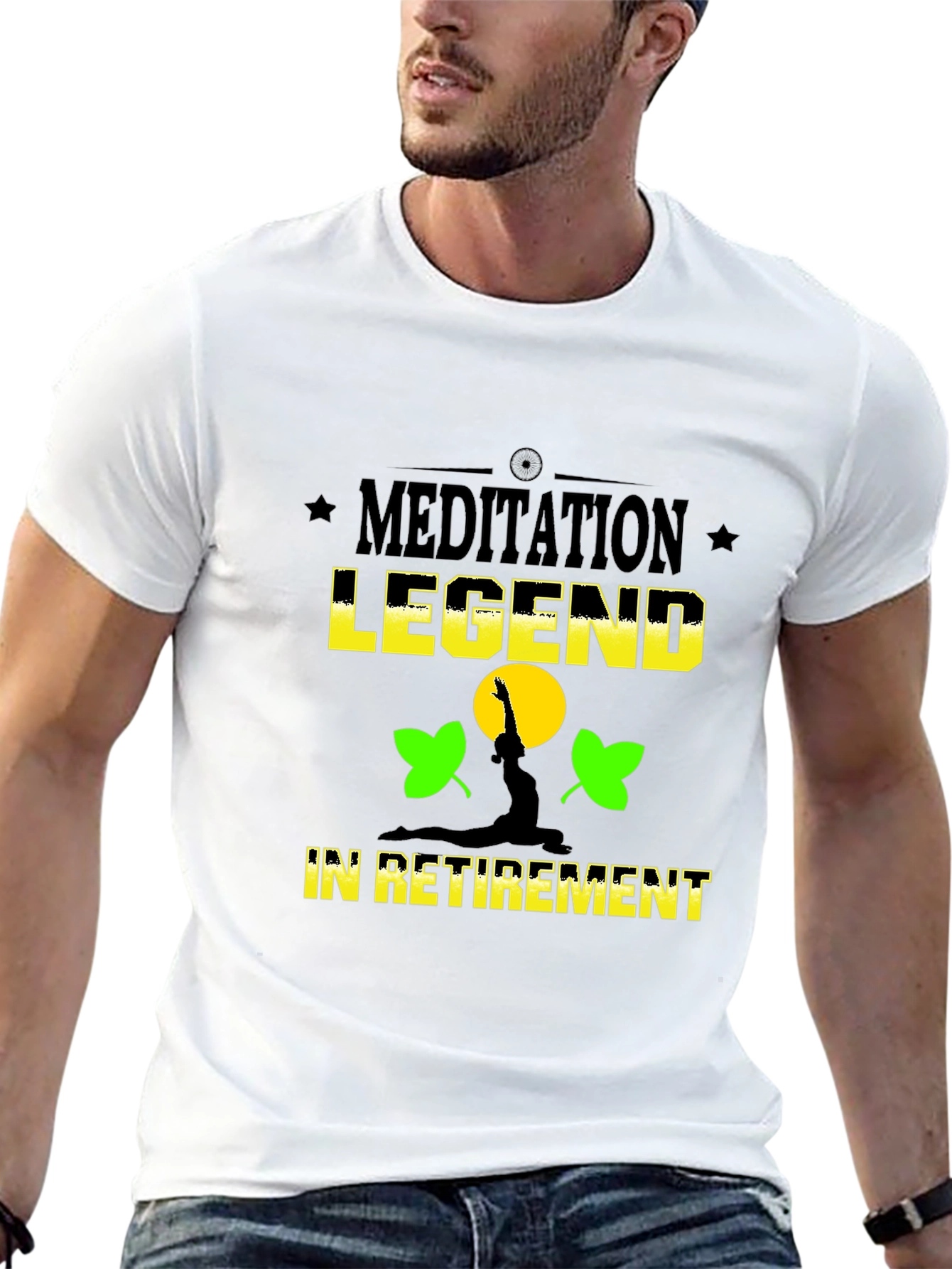 Black Meditation Legend Retirement T-Shirt - Relax in Style! view 13