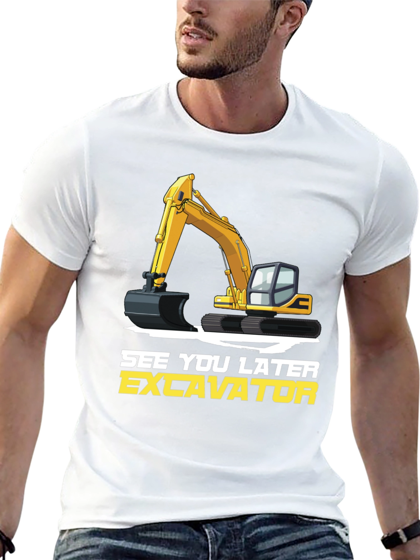 See You Later Excavator T-Shirt, Construction Vehicle Tee - 13