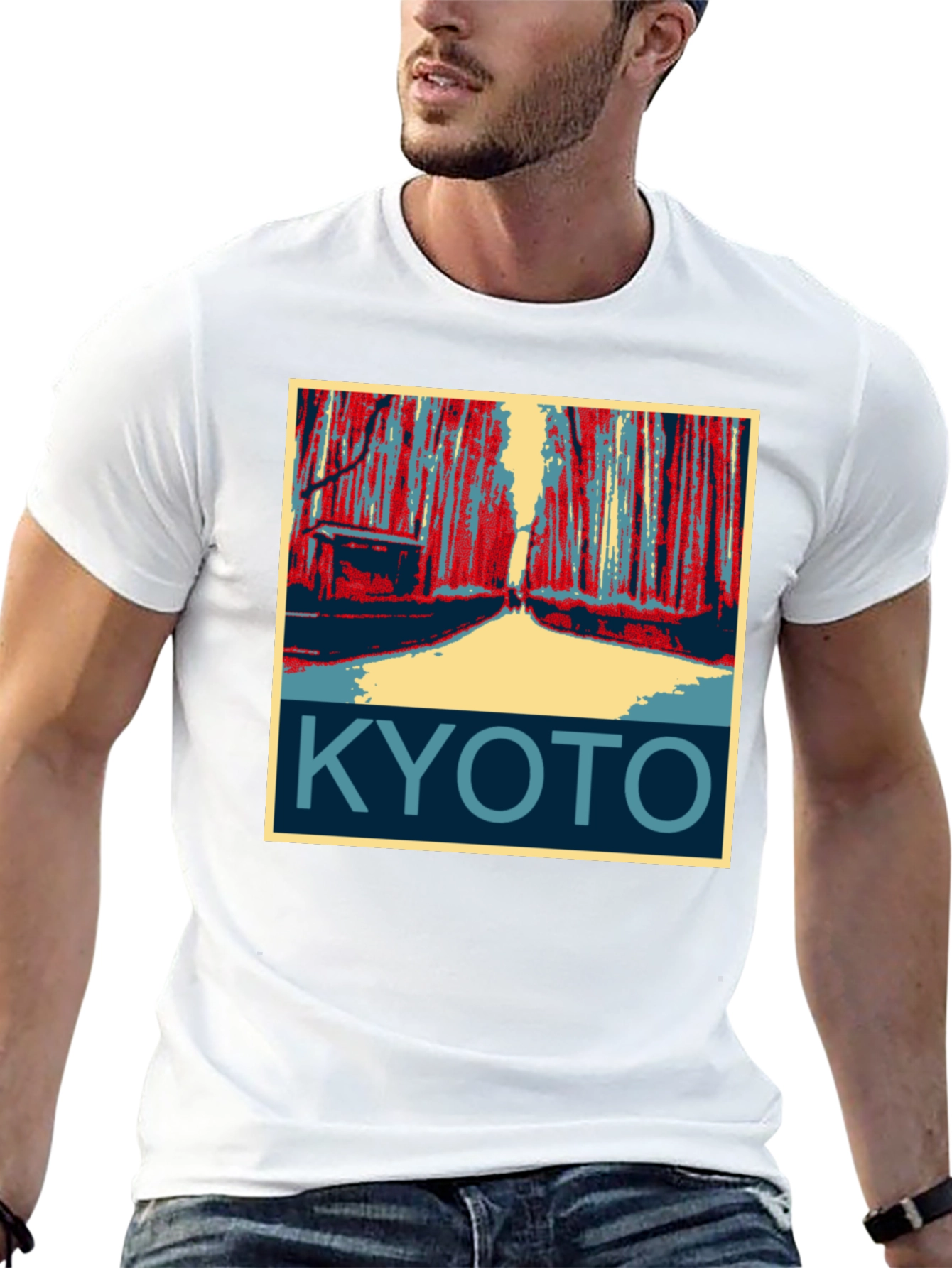 Black Kyoto Japan Graphic T-Shirt  view 13
