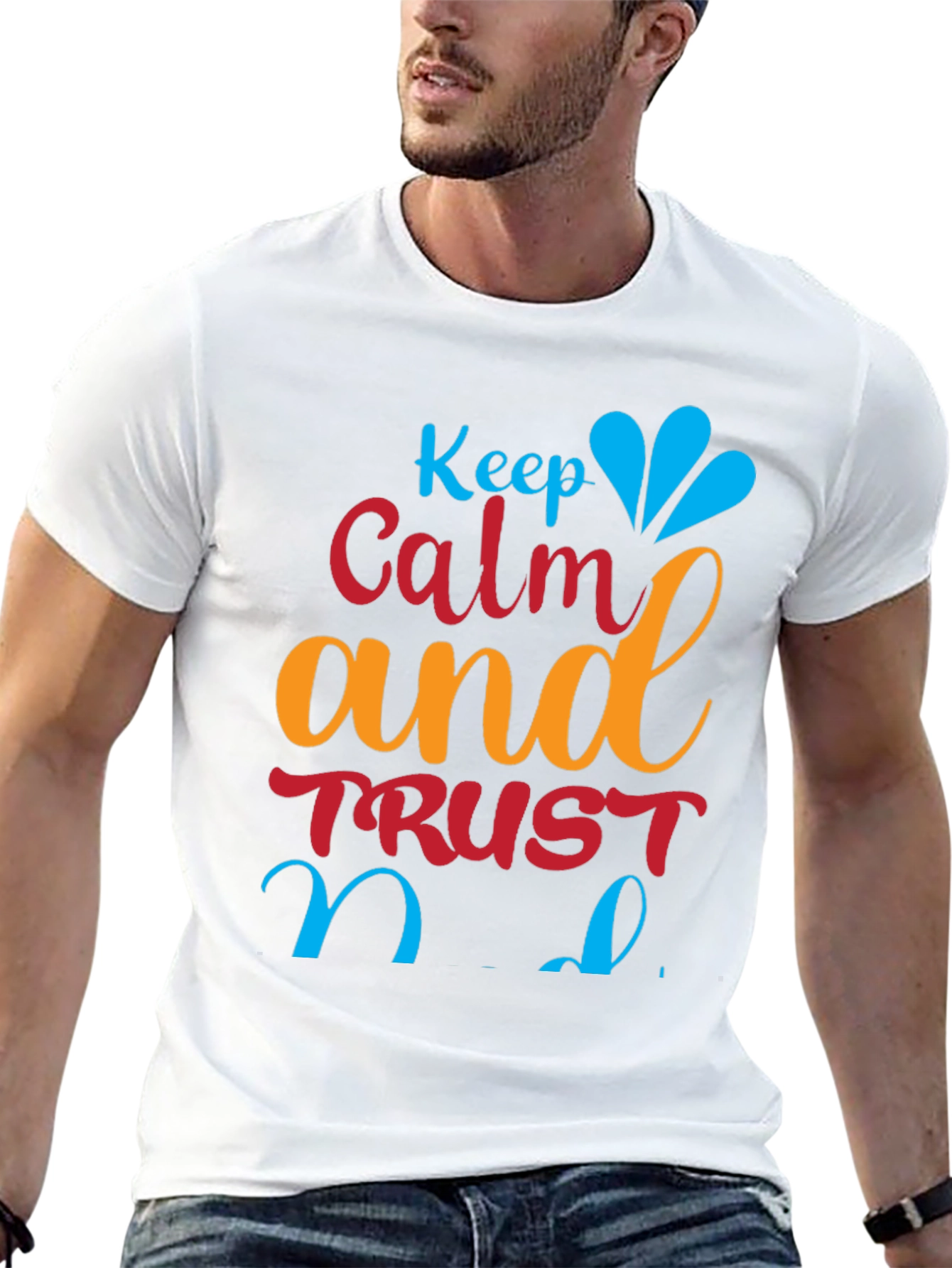 Black Keep Calm and Trust T-Shirt view 13