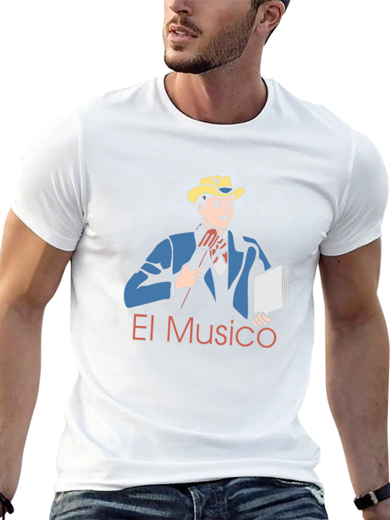Black El Musico Graphic Tee - Stylish Musician Design view 13