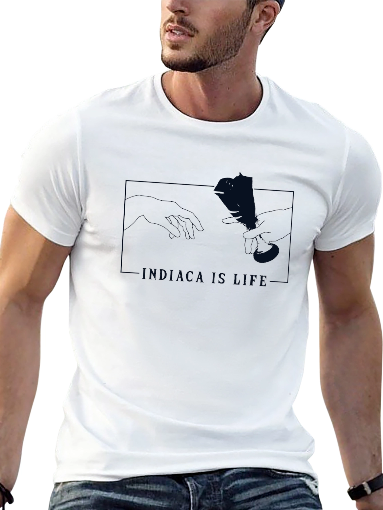 Black Indiaca Is Life Graphic Tee - Black view 13