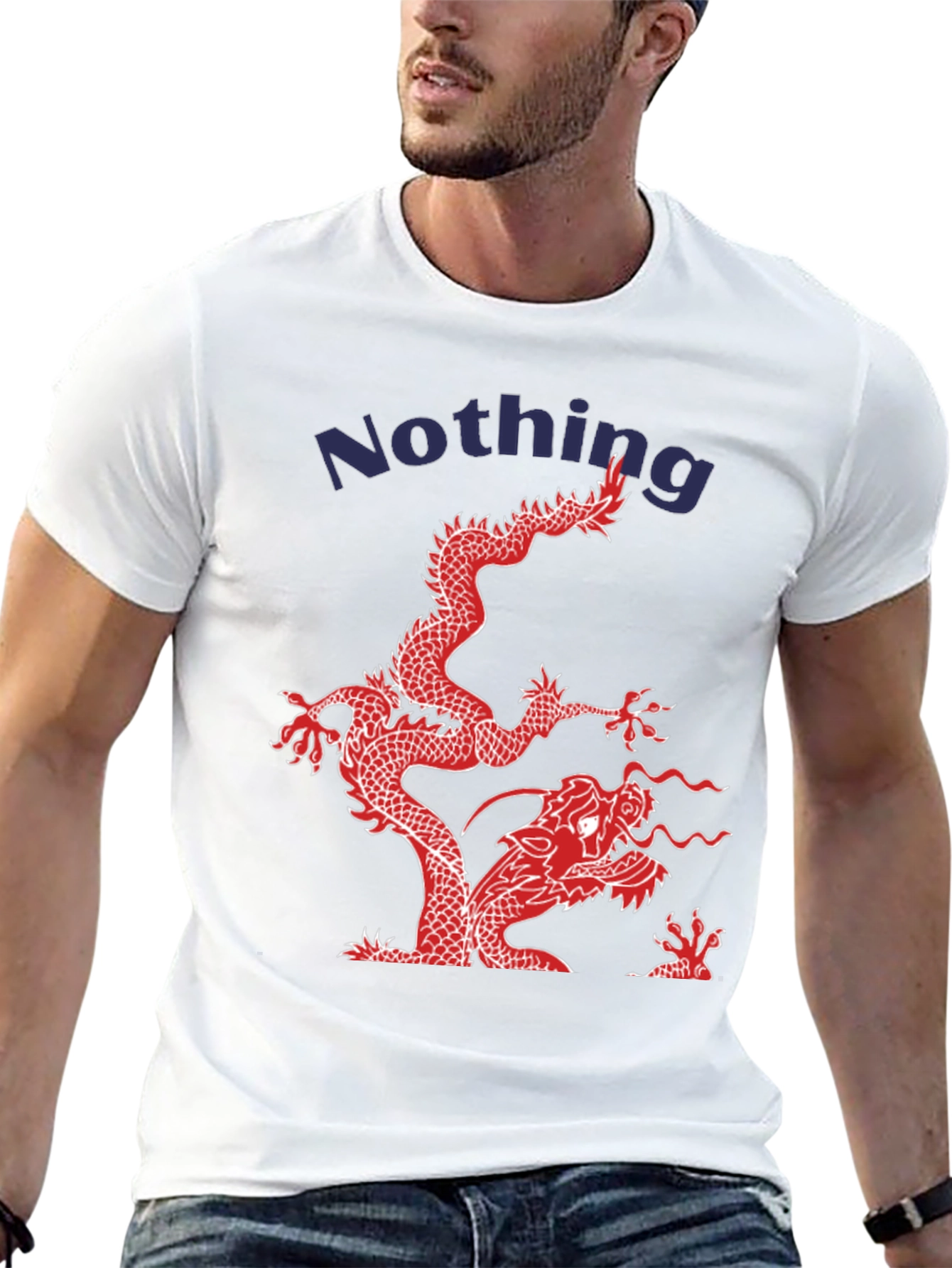Dragon Graphic T-Shirt - "Nothing" Print - 13