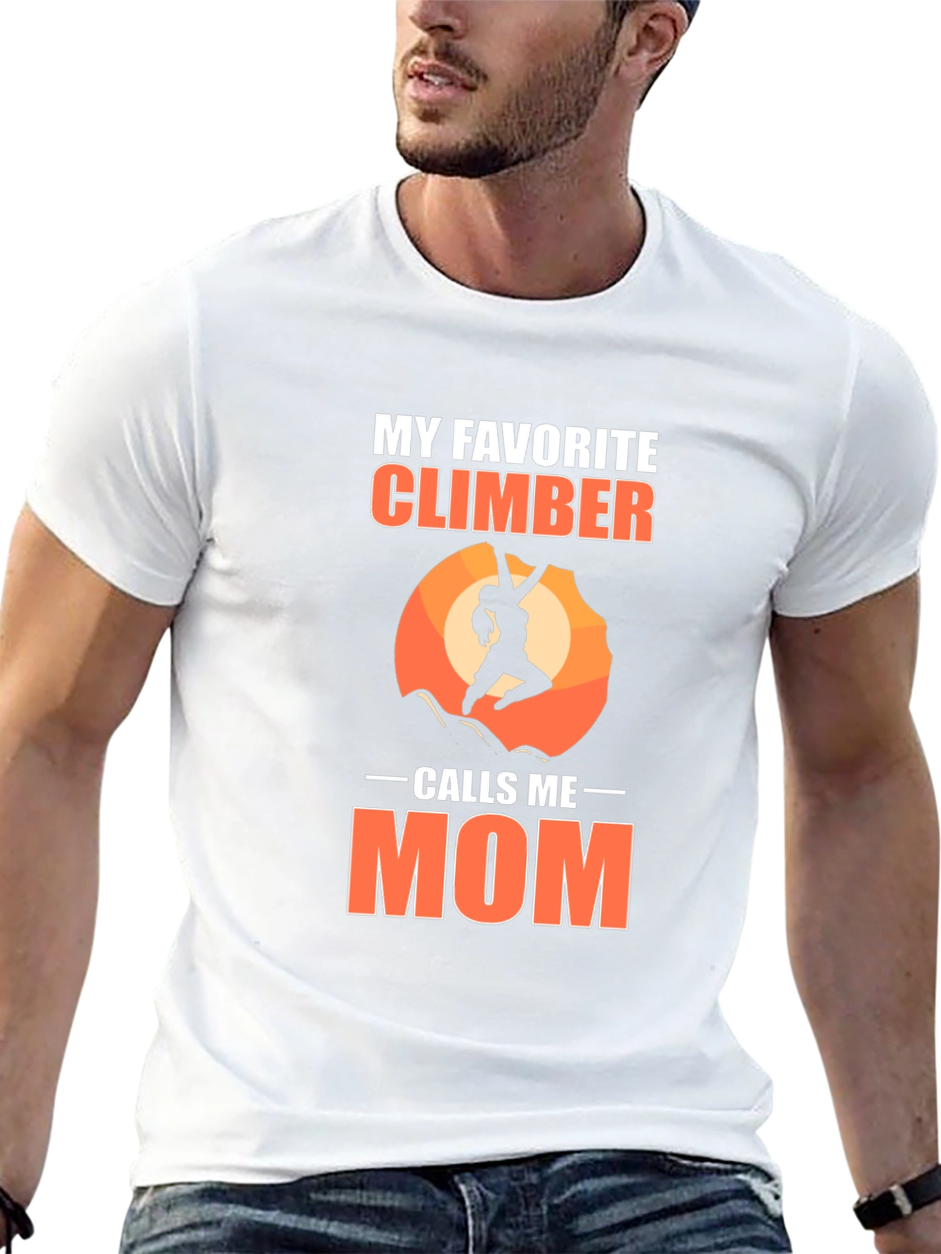 Black My Favorite Climber Calls Me Mom T-Shirt view 13
