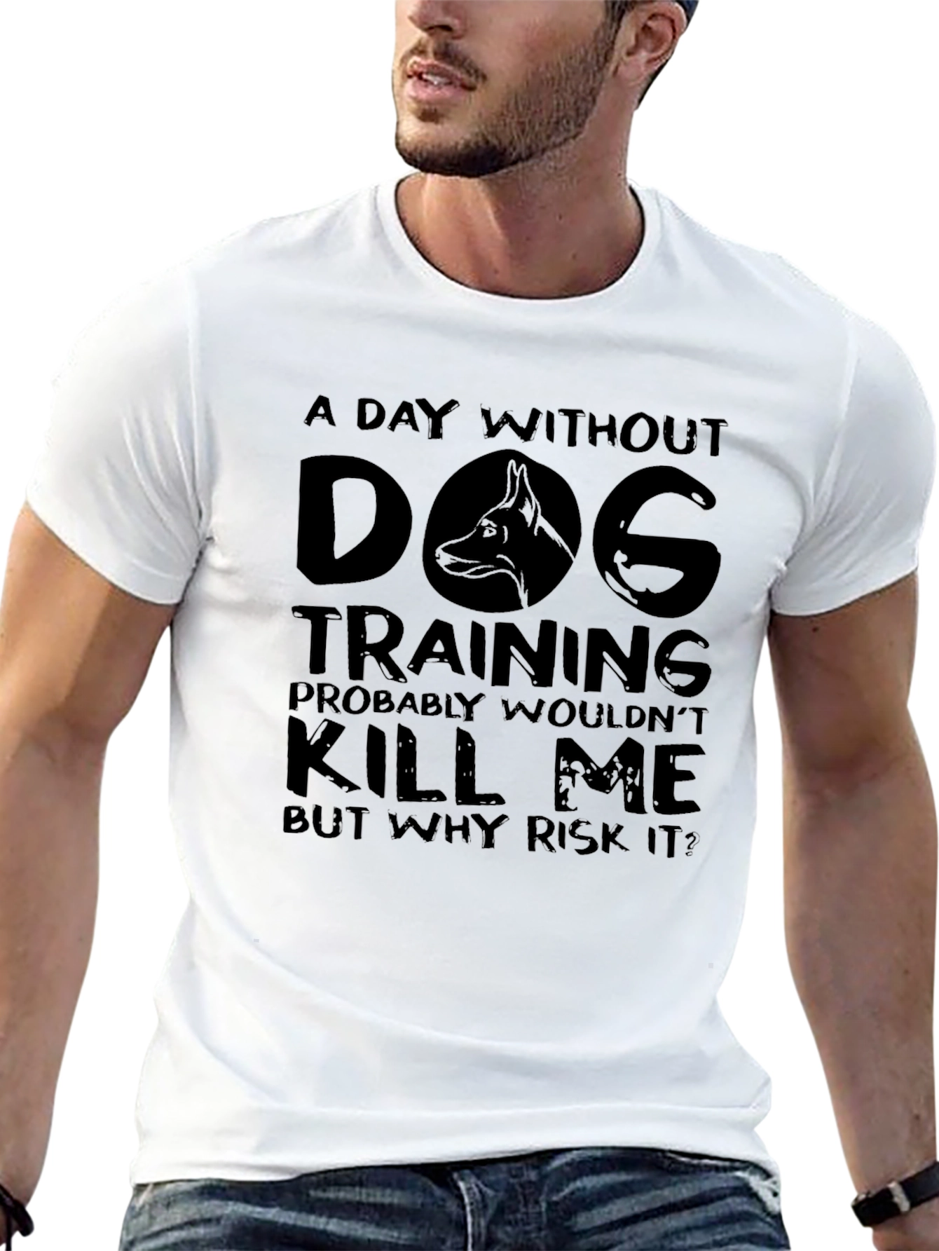 Black Funny Dog Training T-Shirt: A Day Without view 13
