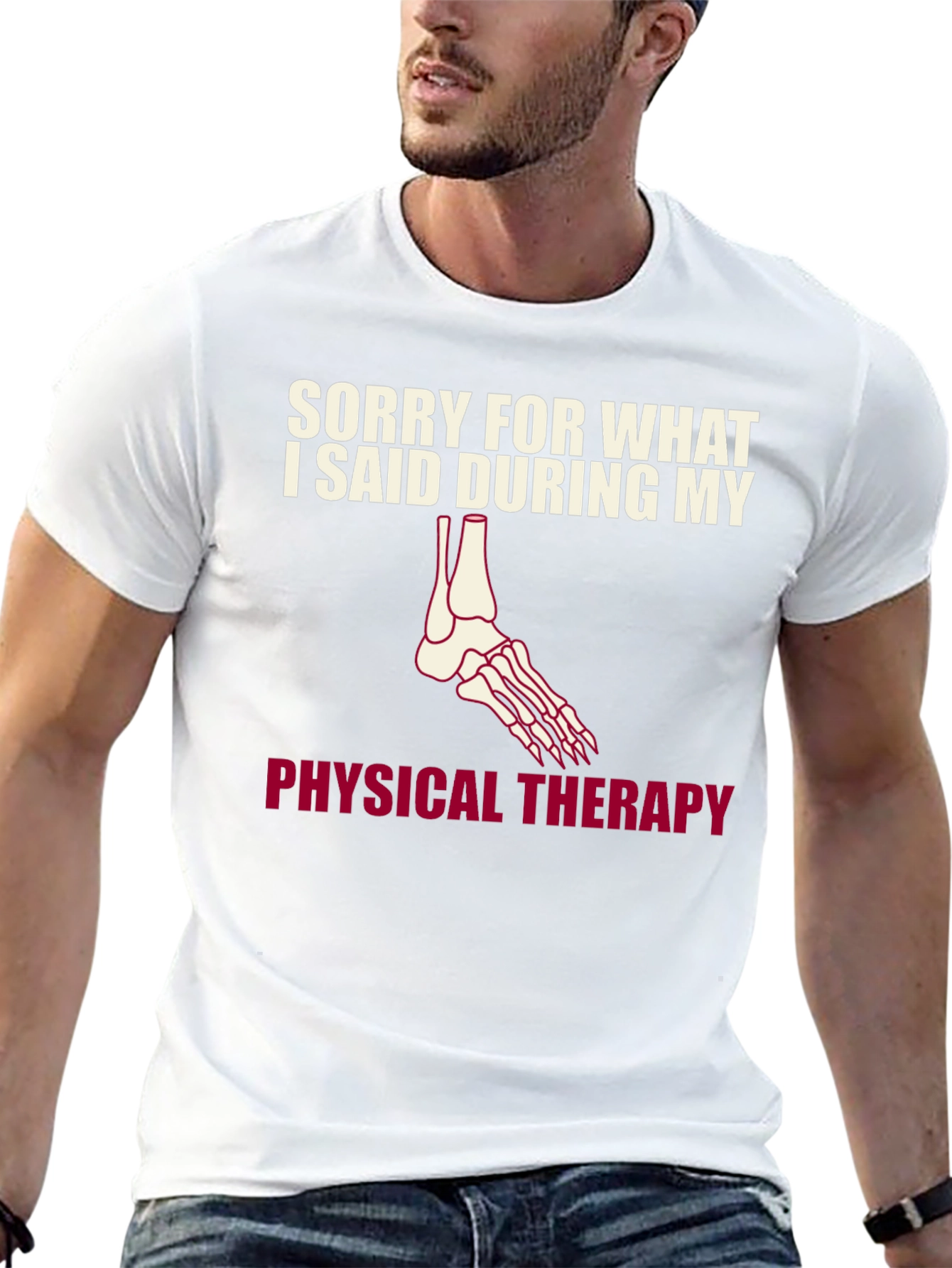 Black Funny Physical Therapy T-Shirt - Sorry For What I Said view 13