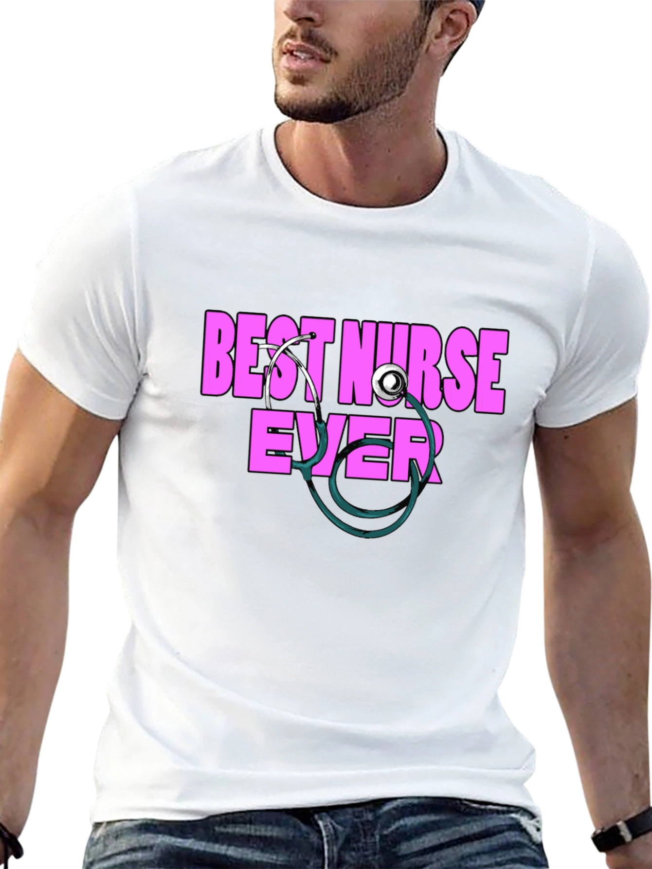 Black Best Nurse Ever T-Shirt - Stylish Medical Apparel view 13