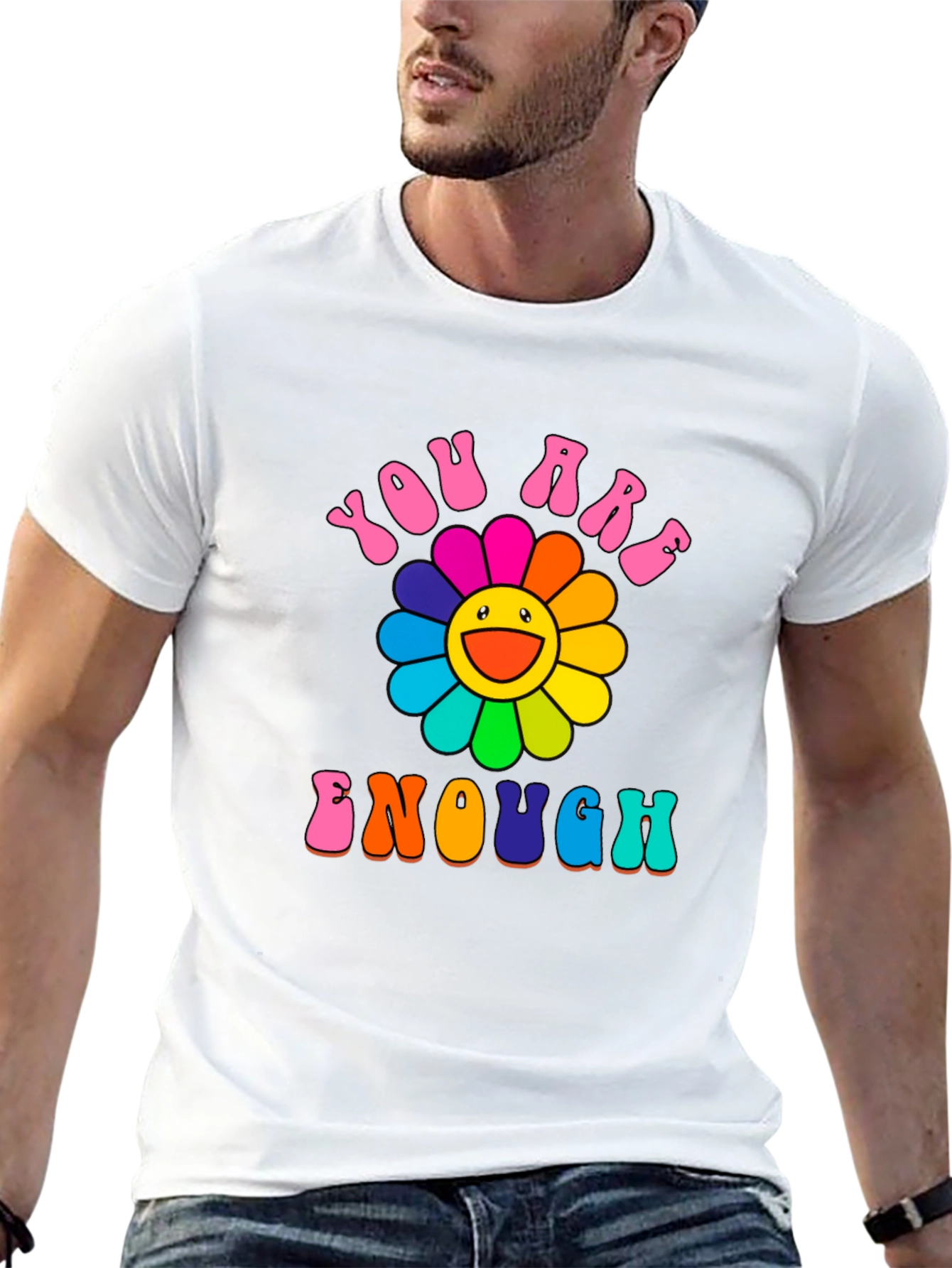 Black You Are Enough Graphic T-Shirt view 13