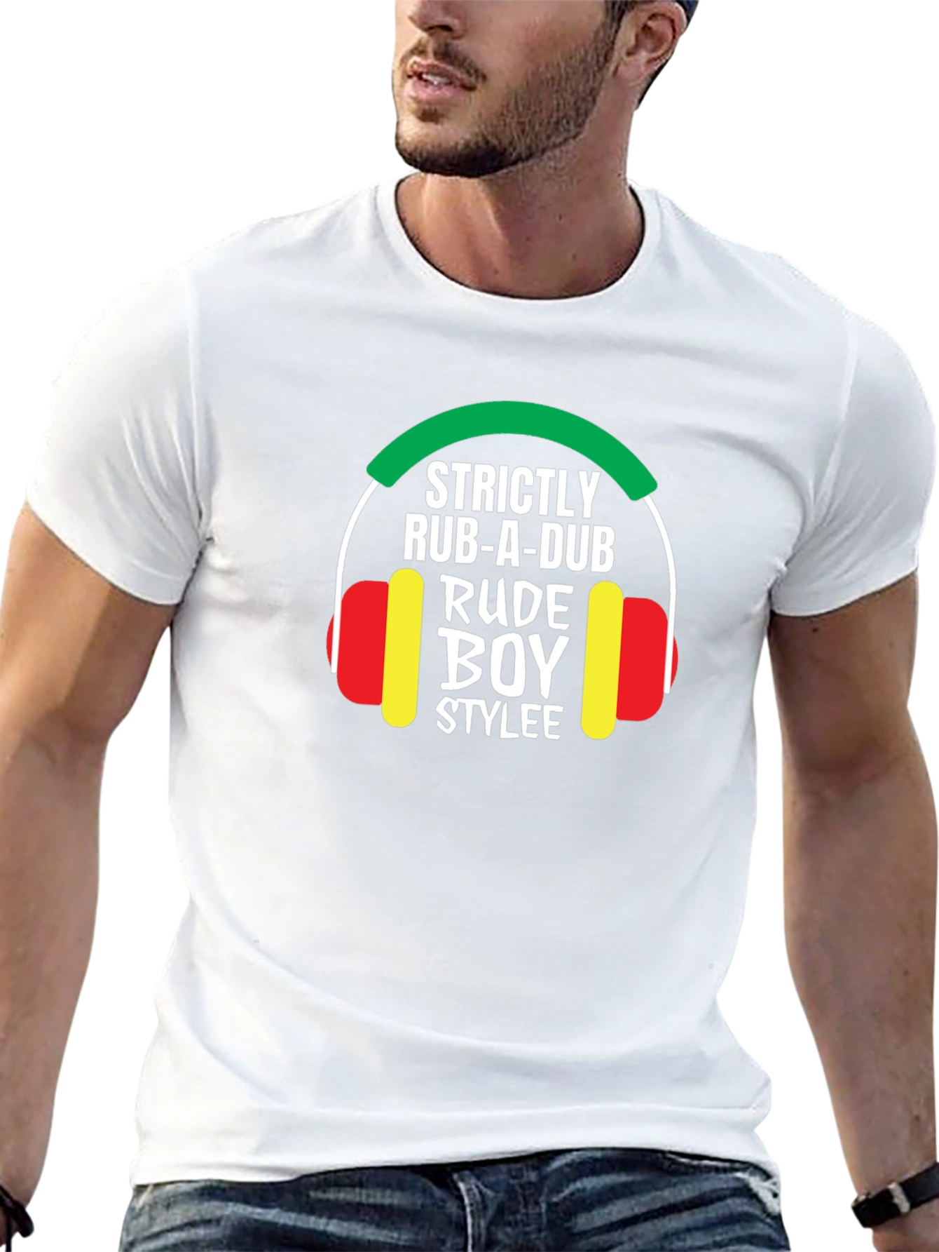 Black Strictly Rub-A-Dub Rude Boy Stylee Black T-Shirt view 13