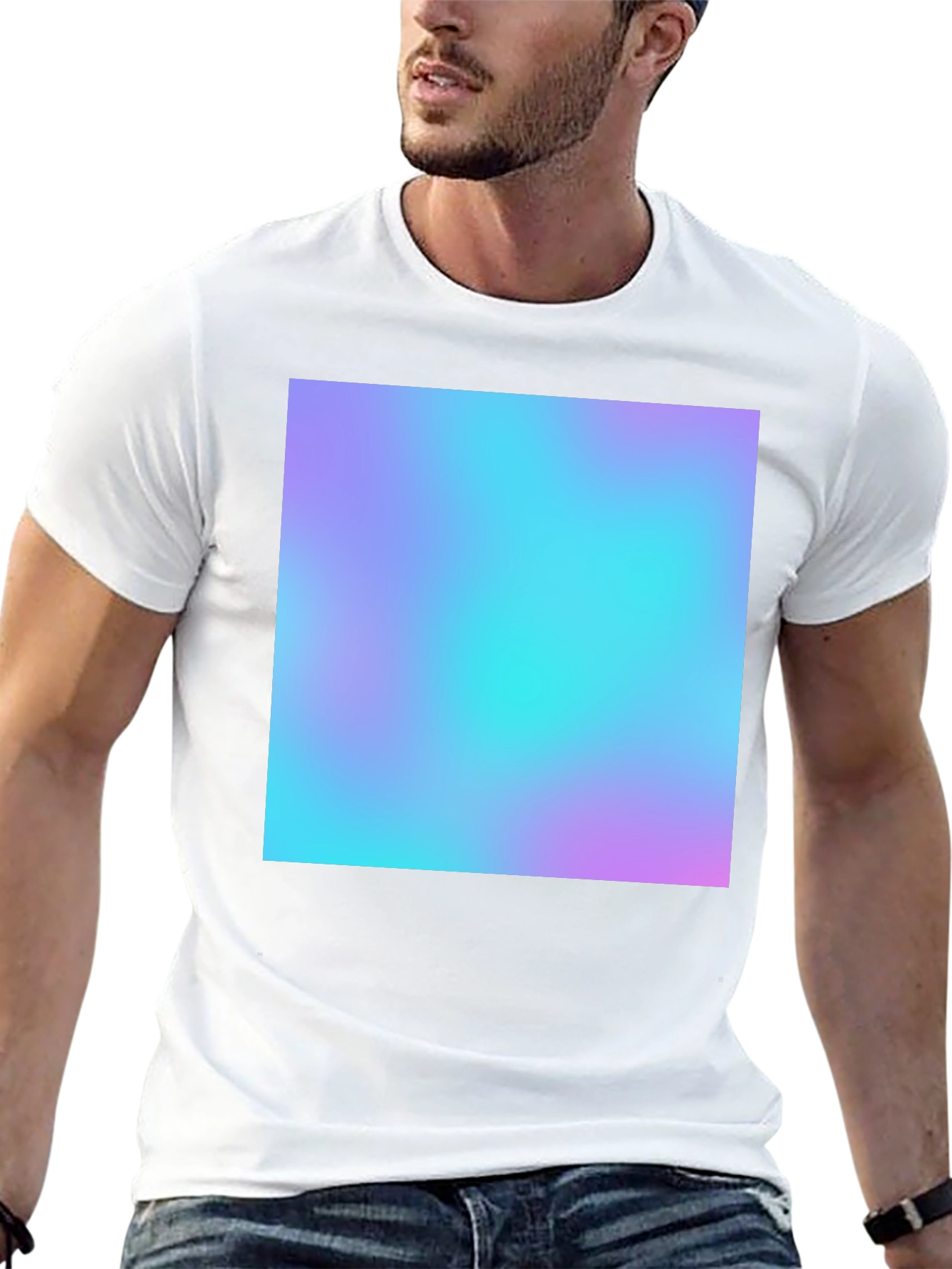 Black Vaporwave Aesthetic T-Shirt - Black Cotton Blend view 13