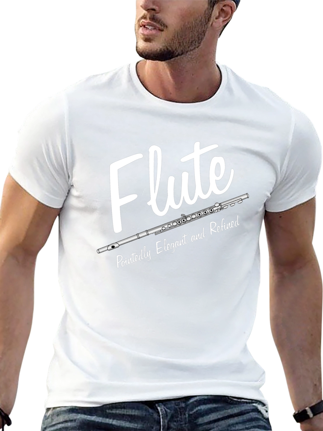 Black Flute Elegant & Refined Graphic T-Shirt view 13