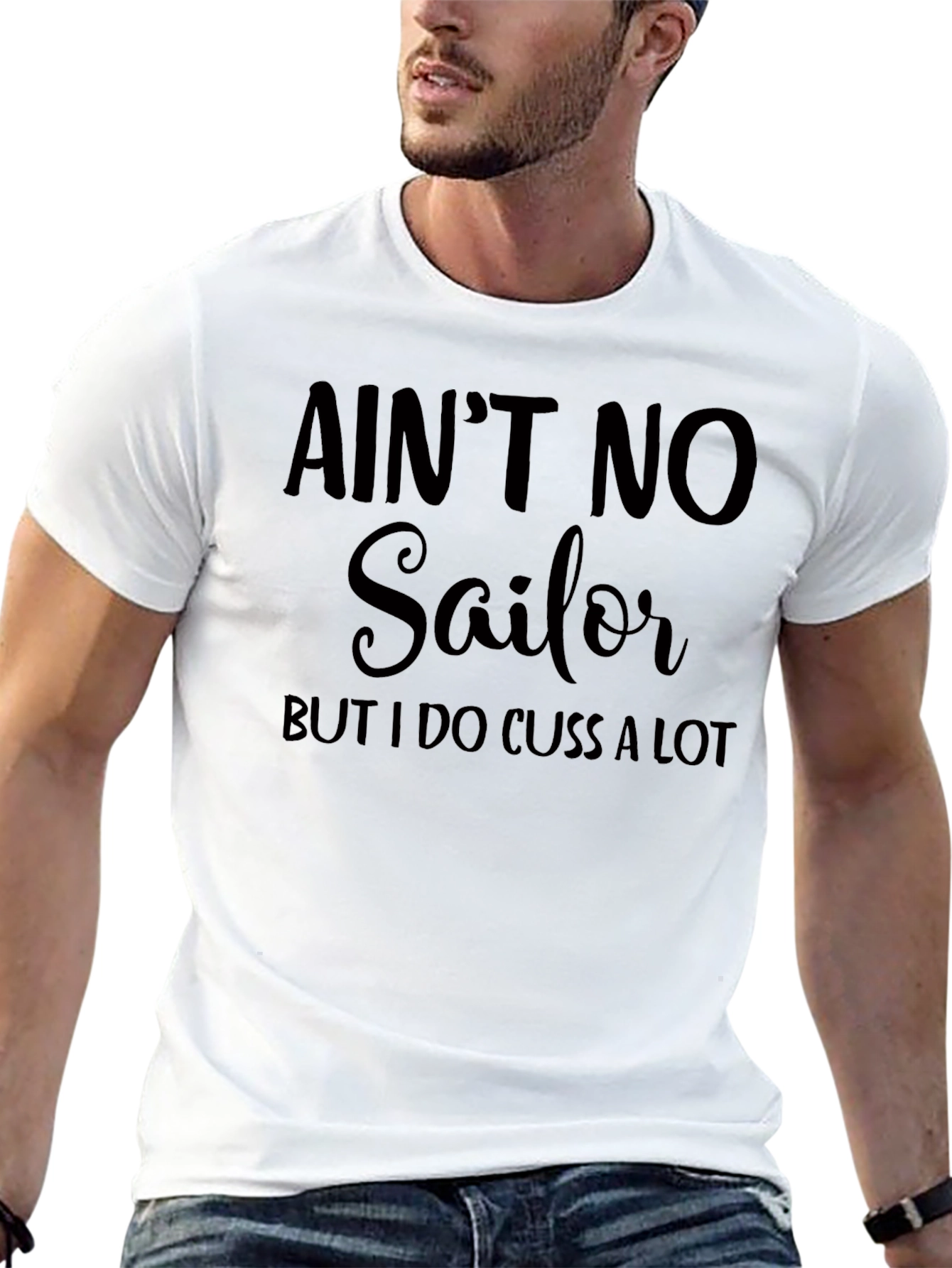 Black Ain't No Sailor But I Do Cuss A Lot T-Shirt view 13