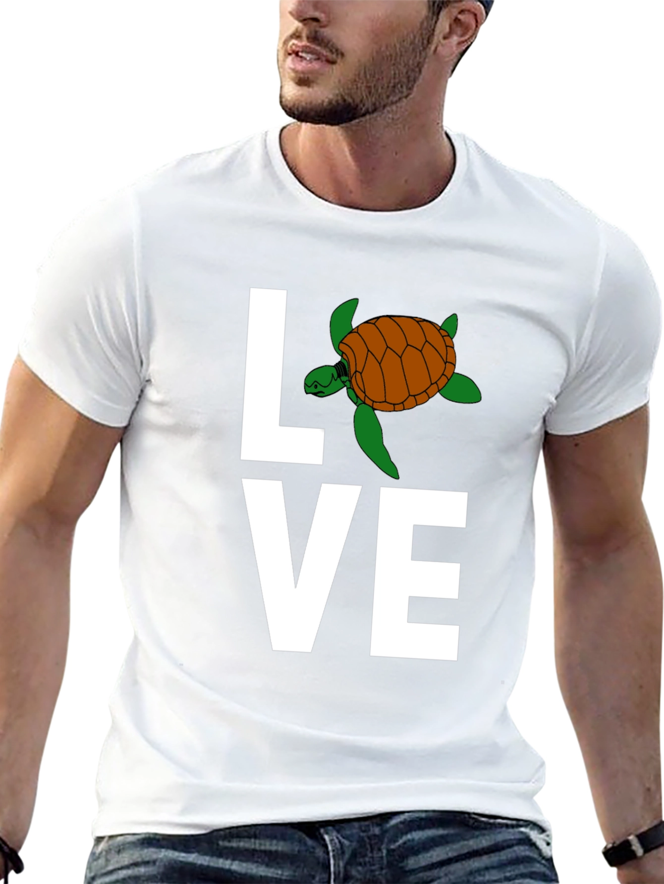 Black Love Turtle Graphic T-Shirt - Stylish Crew Neck Tee view 13