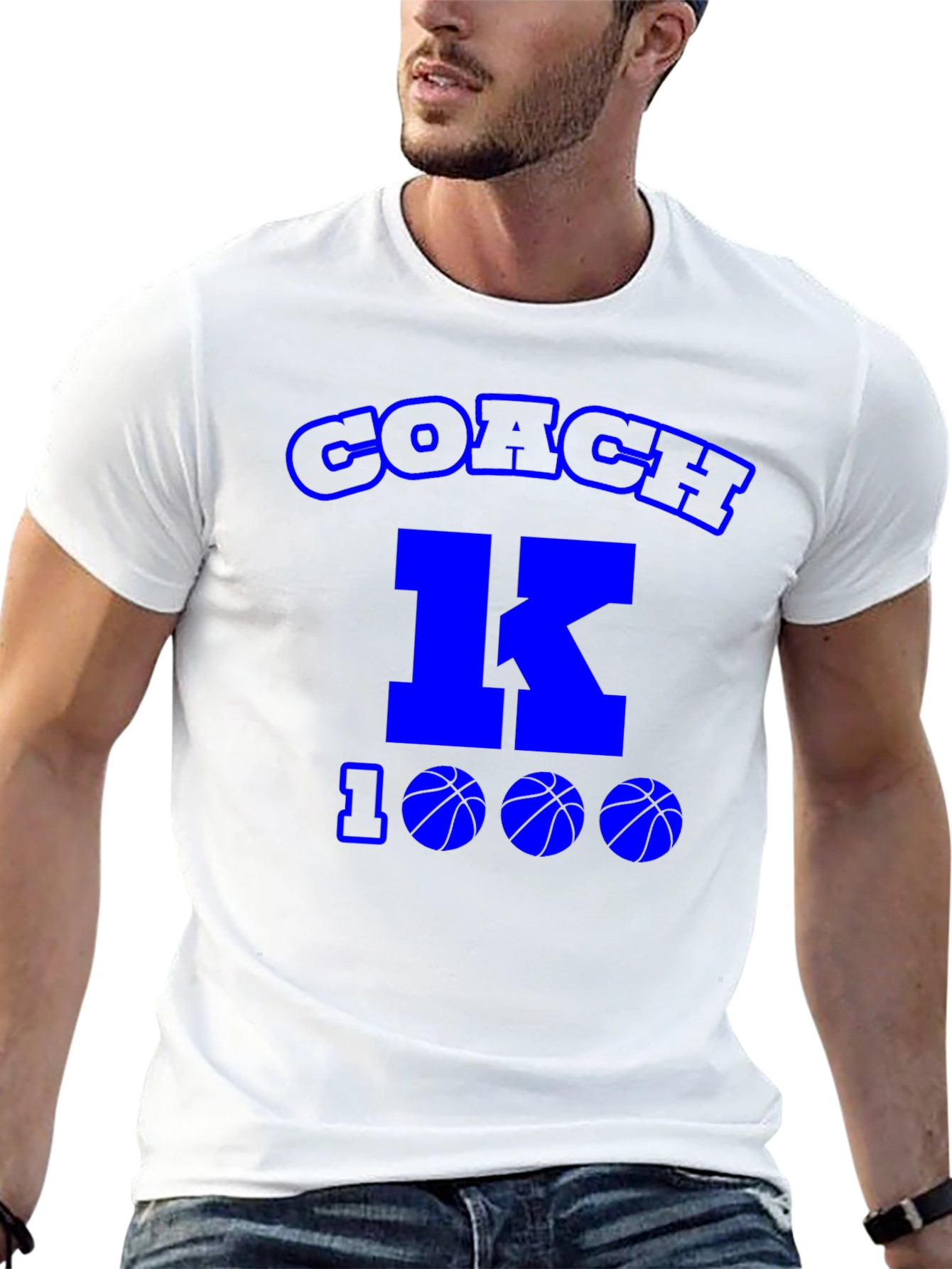 Black Coach K 1000 Wins Basketball T-Shirt view 13