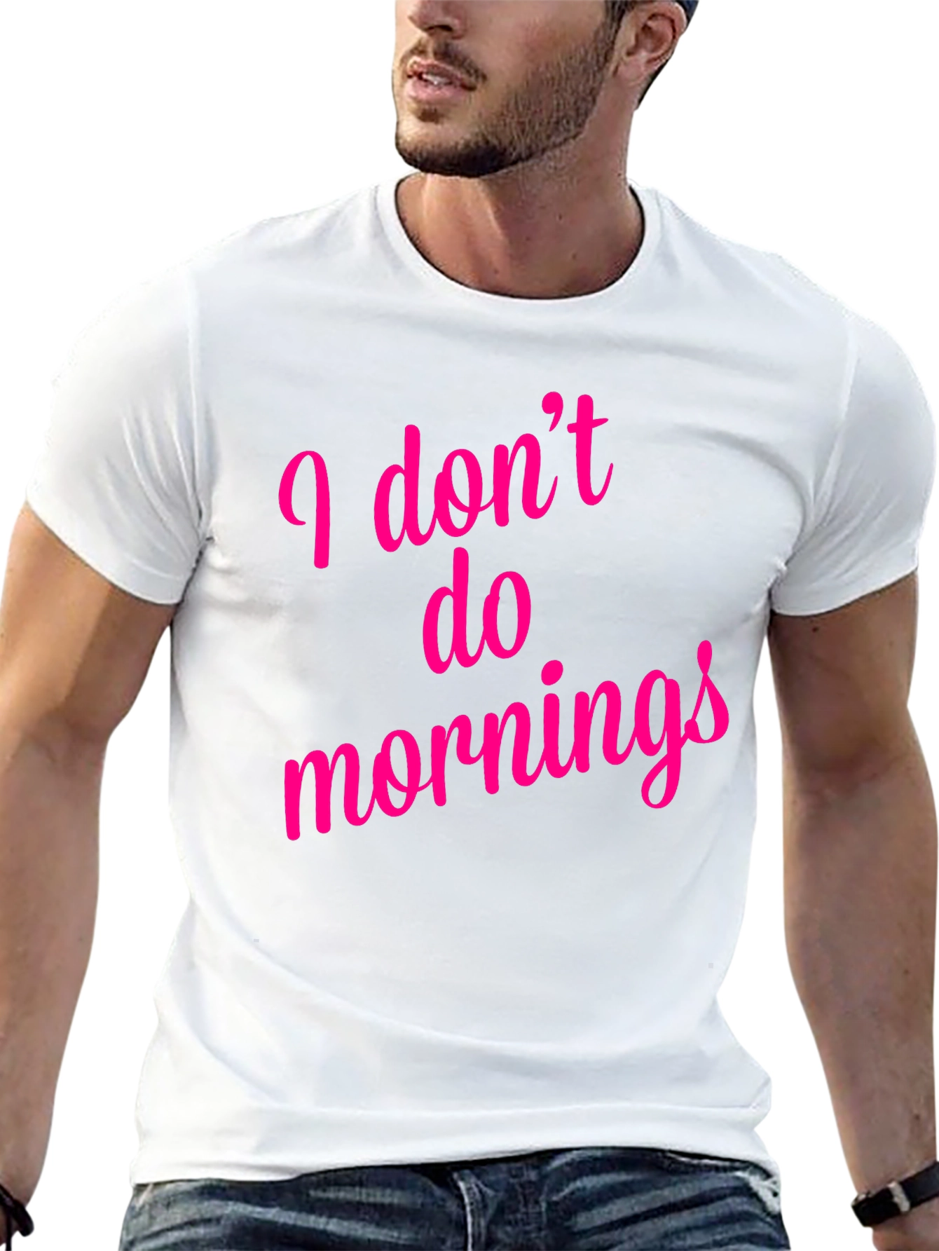 Black I Don't Do Mornings Graphic T-Shirt - Black view 13