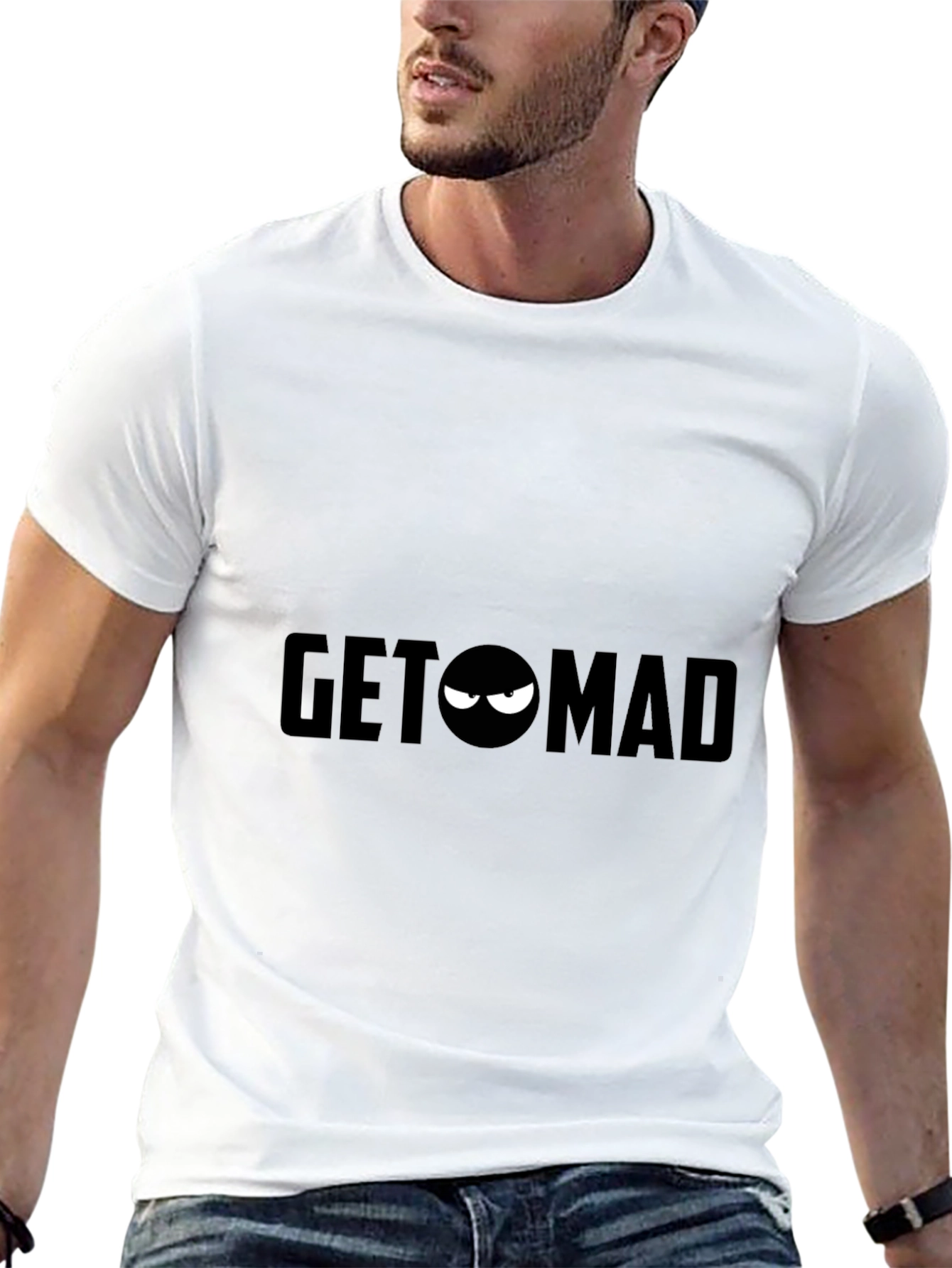 Black Get Mad Graphic Tee - Mens Black T-Shirt view 13