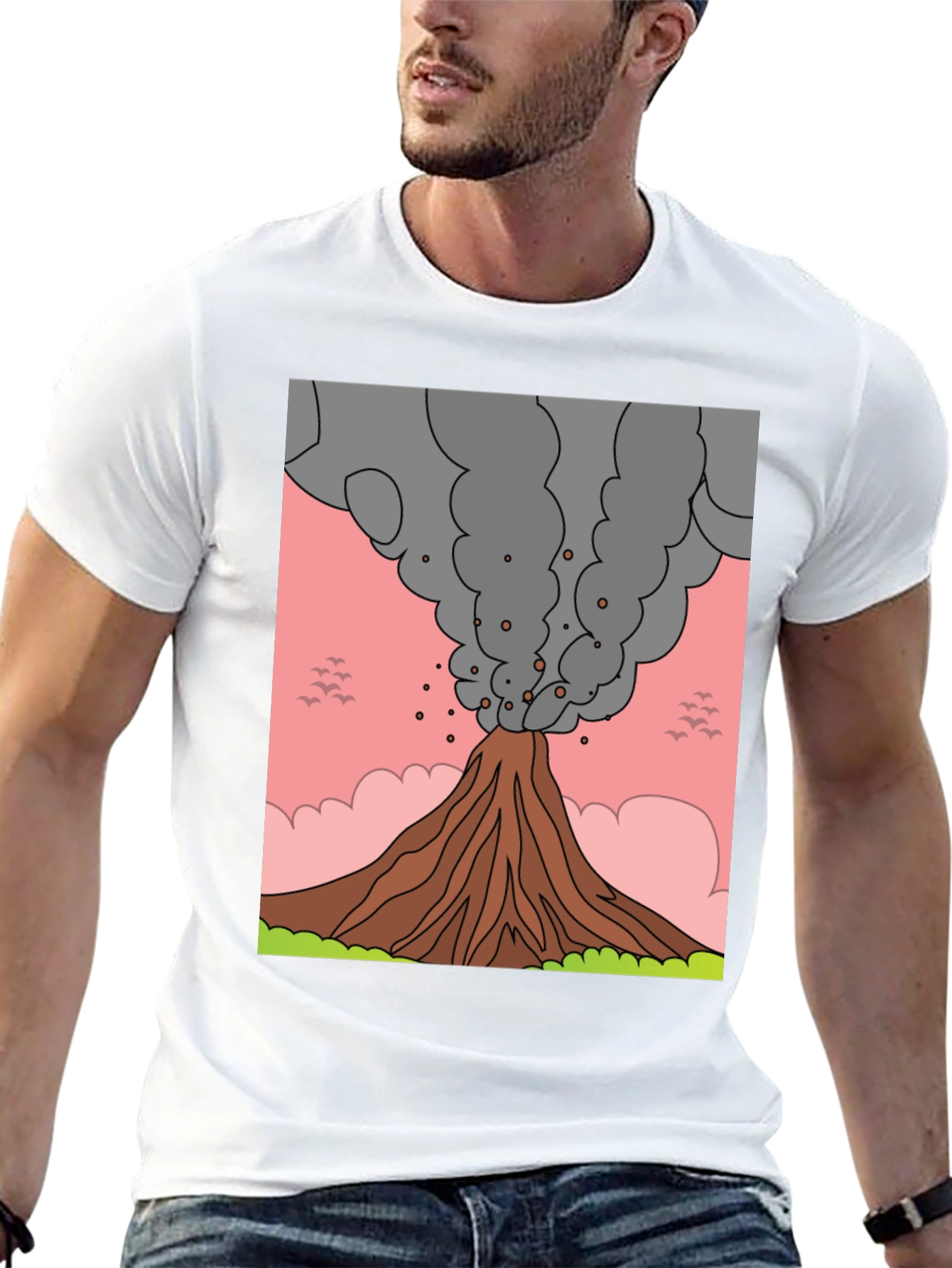 Black Volcano Graphic Tee - Erupting Style! view 13
