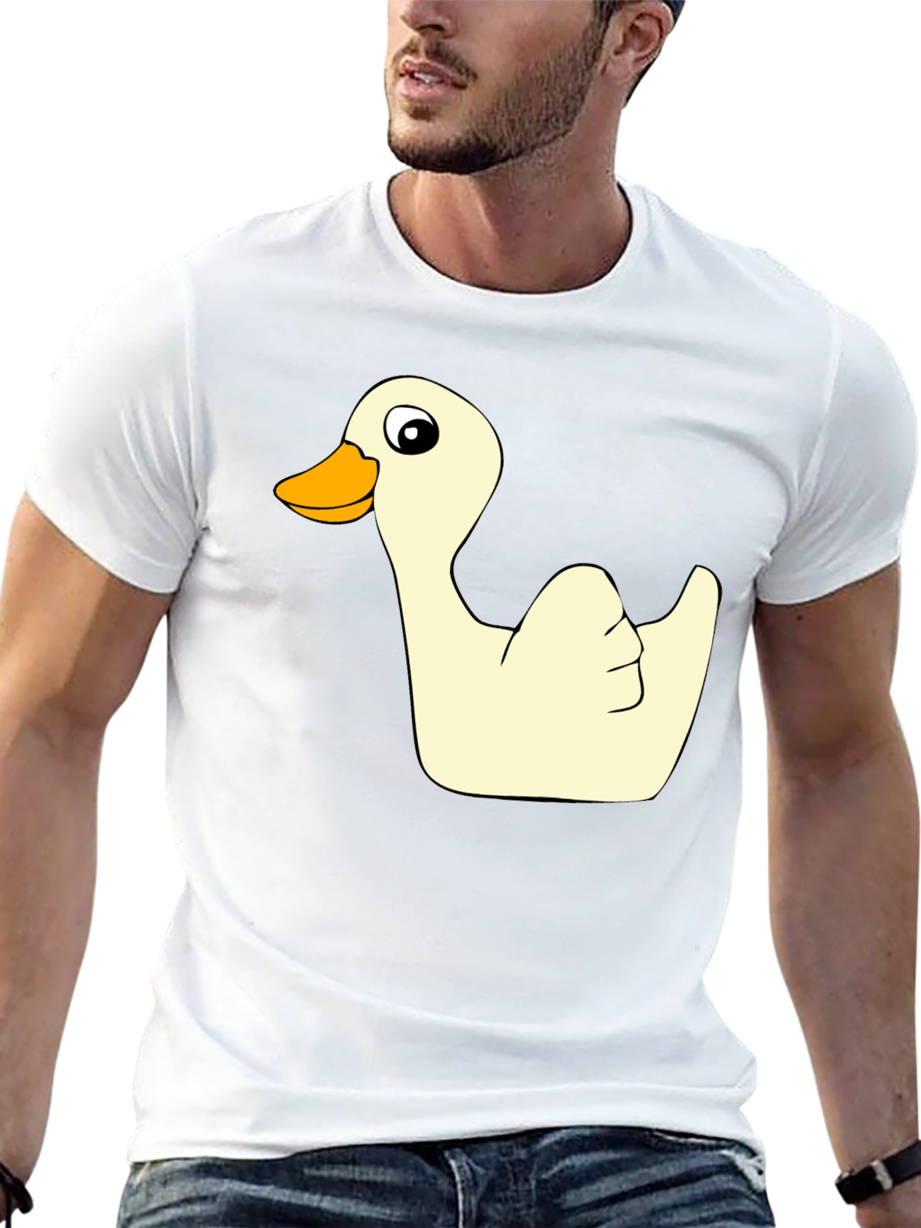 Black Funny Duck Graphic Black T-Shirt view 13