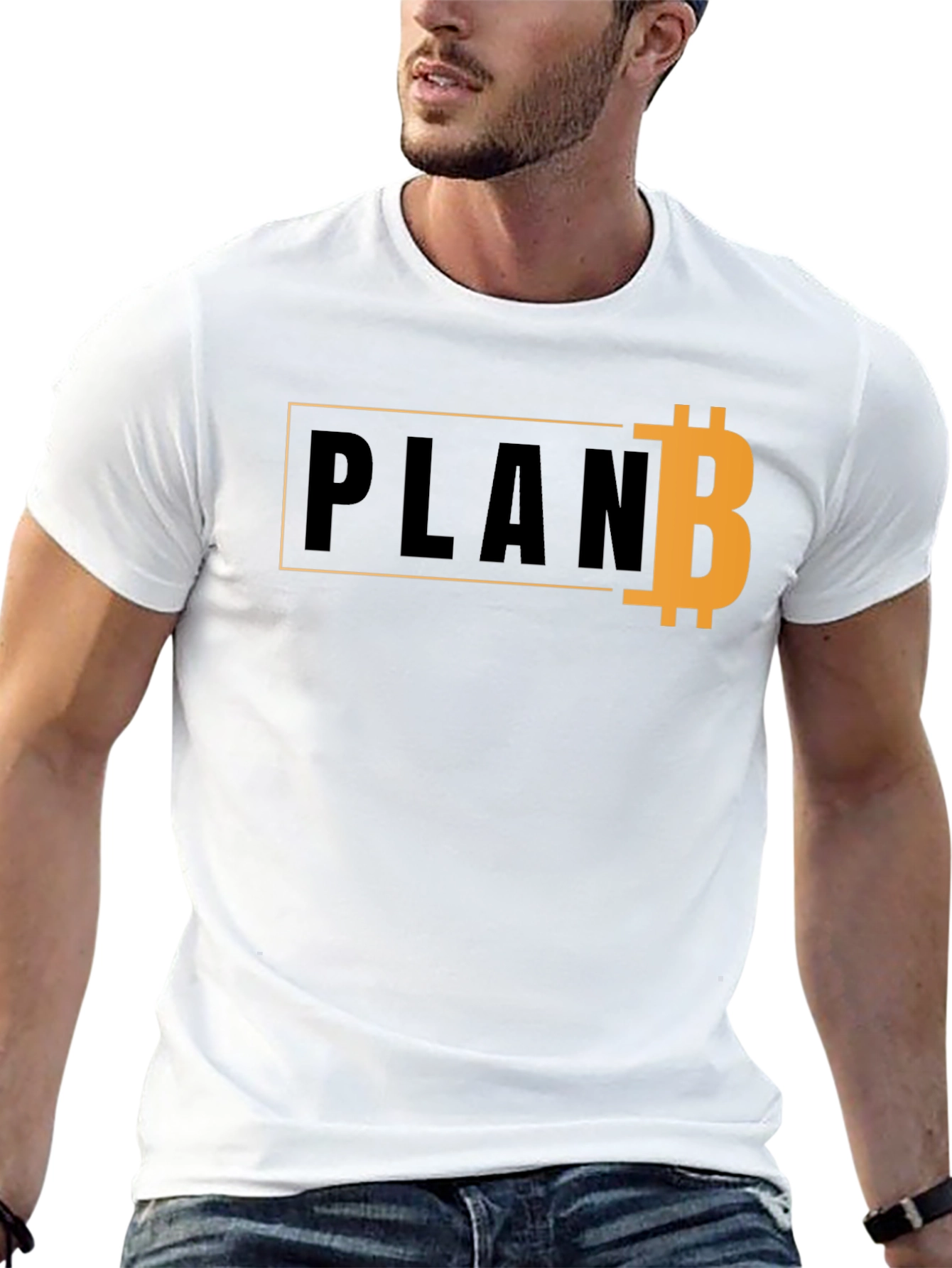 Black Plan B Bitcoin Graphic T-Shirt view 13
