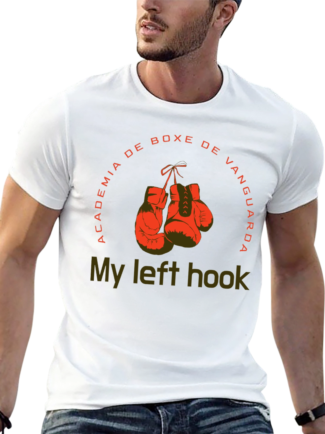 Boxing Gloves T-Shirt - Academia de Boxe Design - 13