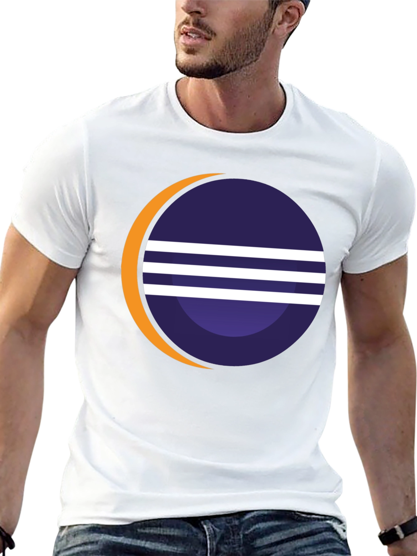 Black Eclipse Graphic Tee - Stylish Black Cotton Blend T-Shirt view 13