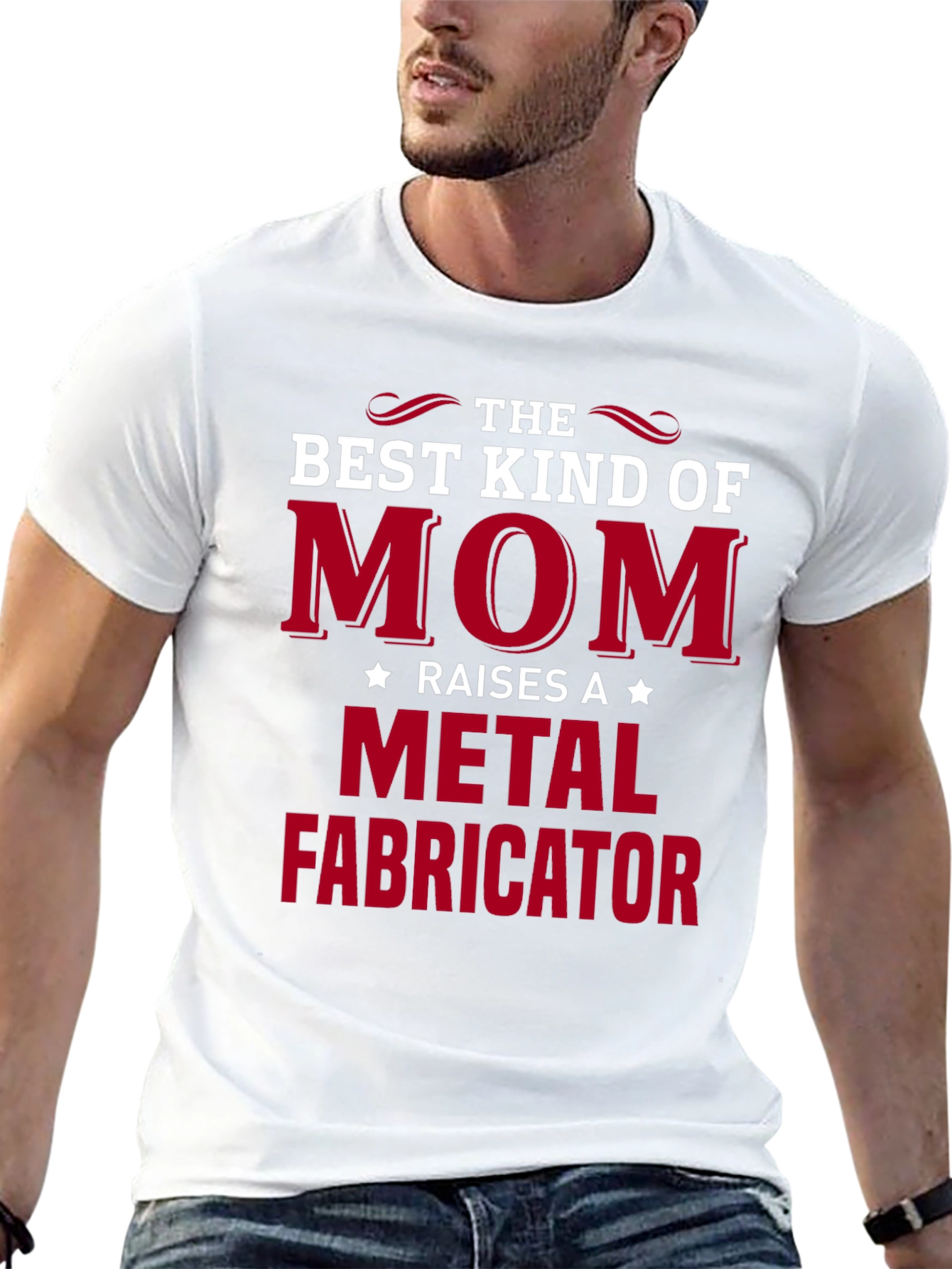 Black Best Kind of Mom Metal Fabricator T-Shirt view 13