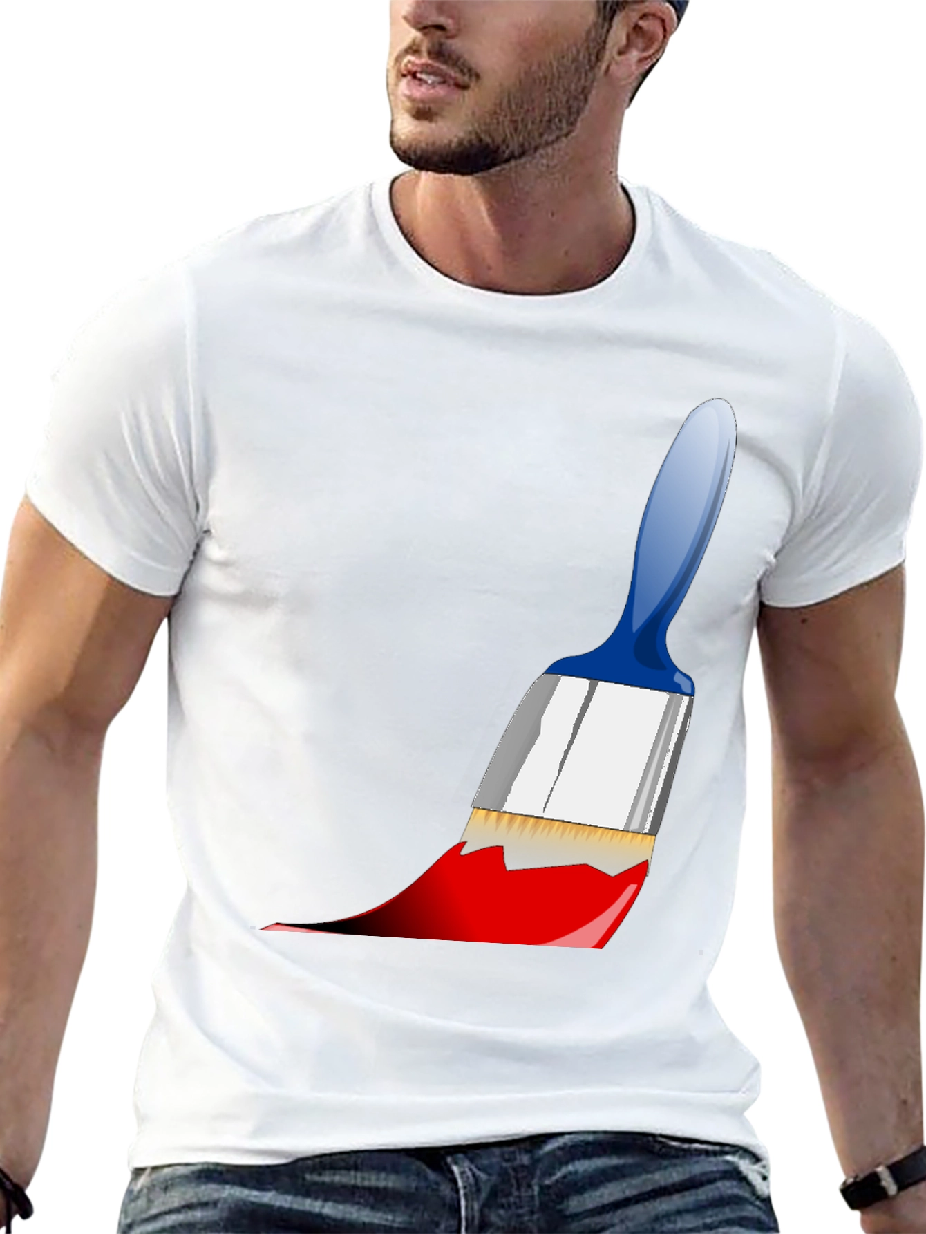 Black Paintbrush Graphic Tee - Artistic Expression view 13