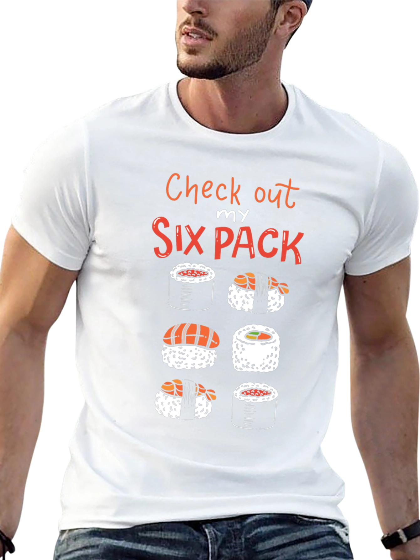 Black Sushi Six Pack T-Shirt view 13