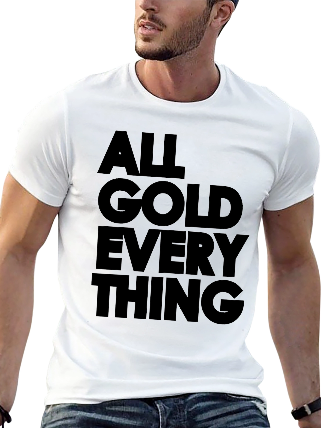 Black All Gold Everything Graphic Tee - Black view 13