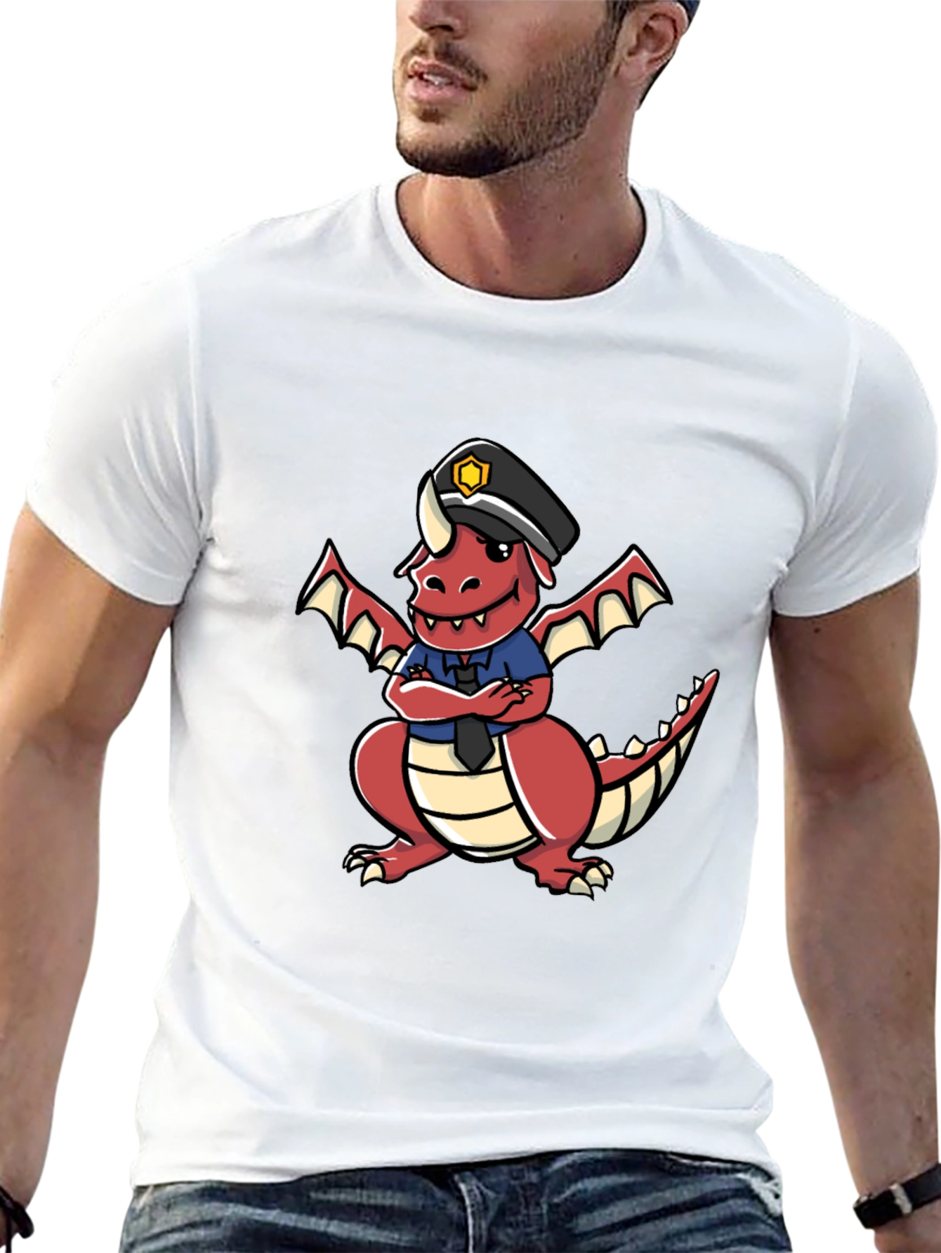 Black Dragon Police Officer T-Shirt view 13