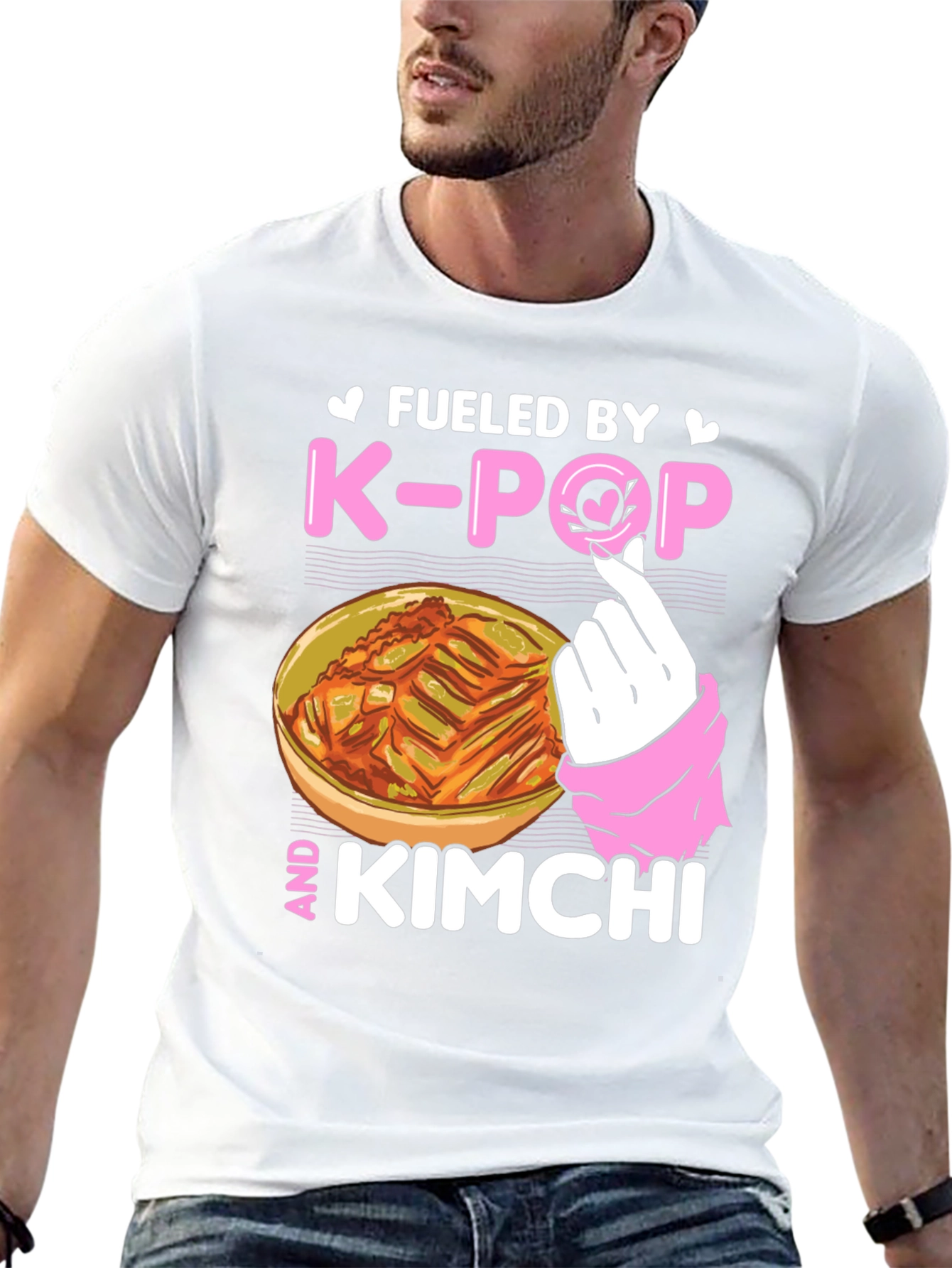 Black Fueled by K-POP and Kimchi T-Shirt view 13