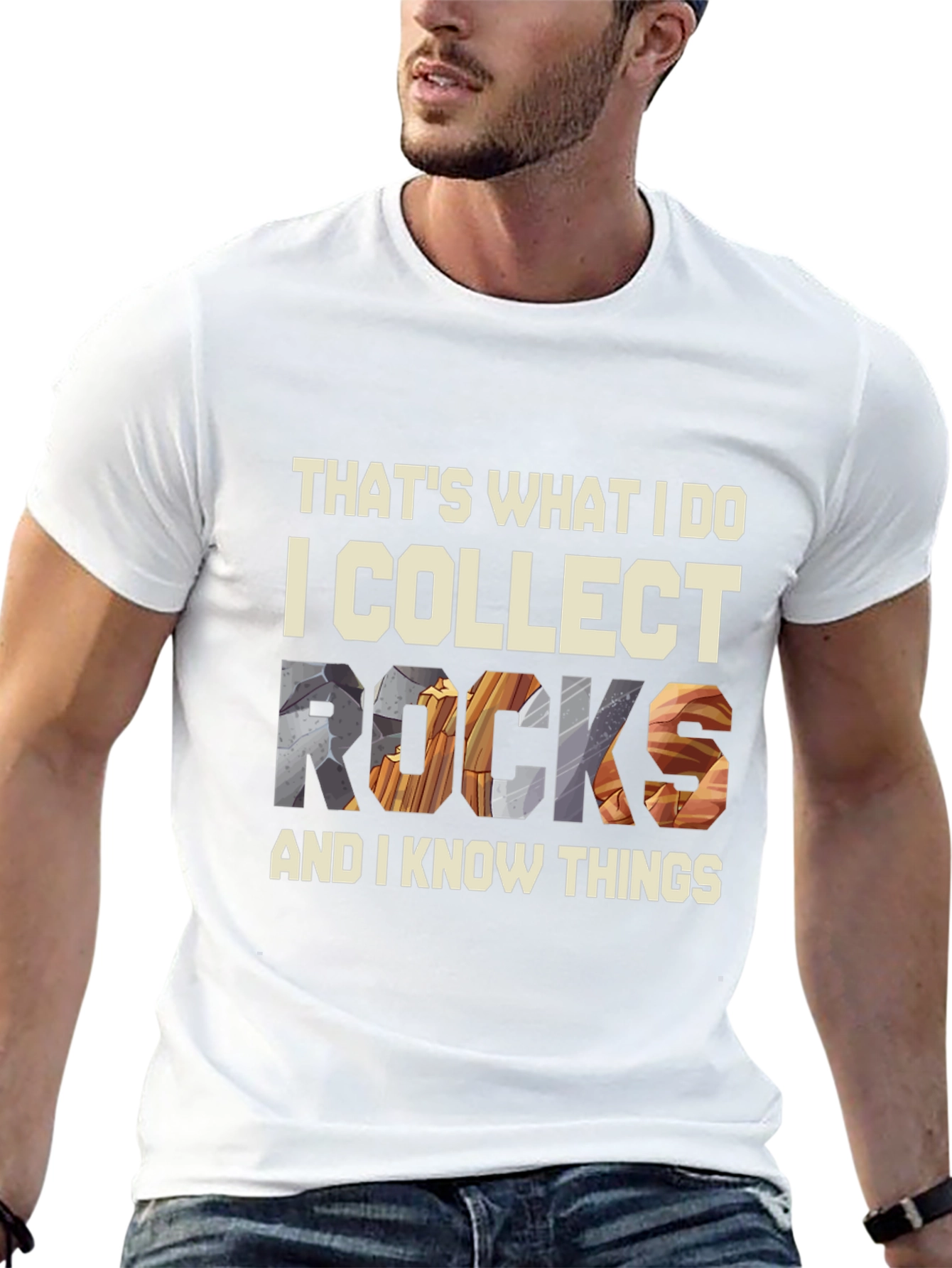 Black I Collect Rocks T-Shirt: Geologist Humor Tee view 13