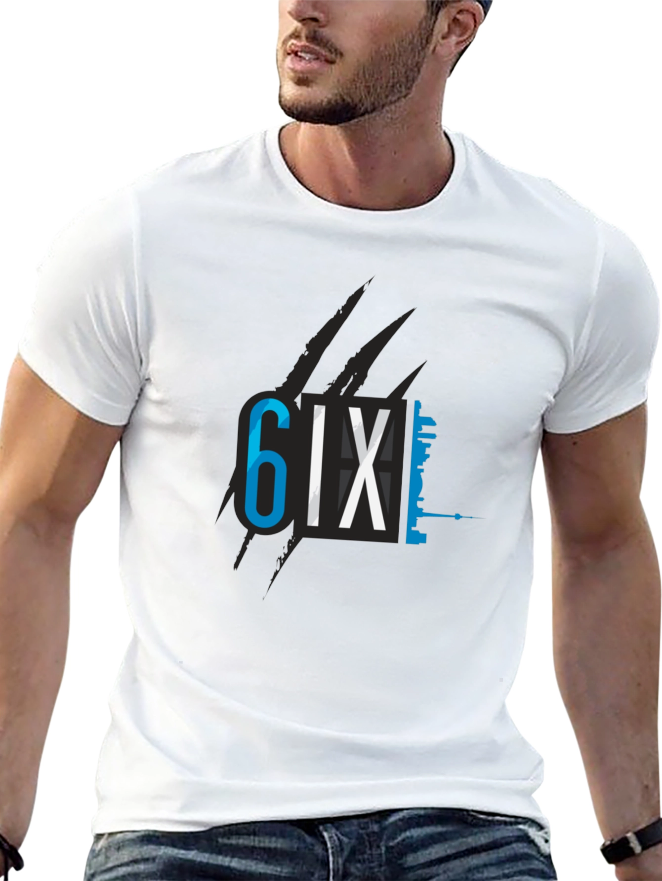 Black 6IX Toronto Graphic T-Shirt - Soft Cotton Tee view 13