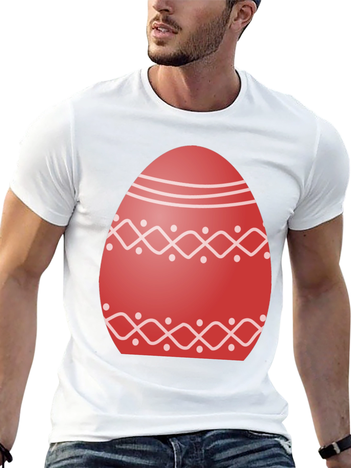 Camiseta Negra Huevo Pascua Decorado