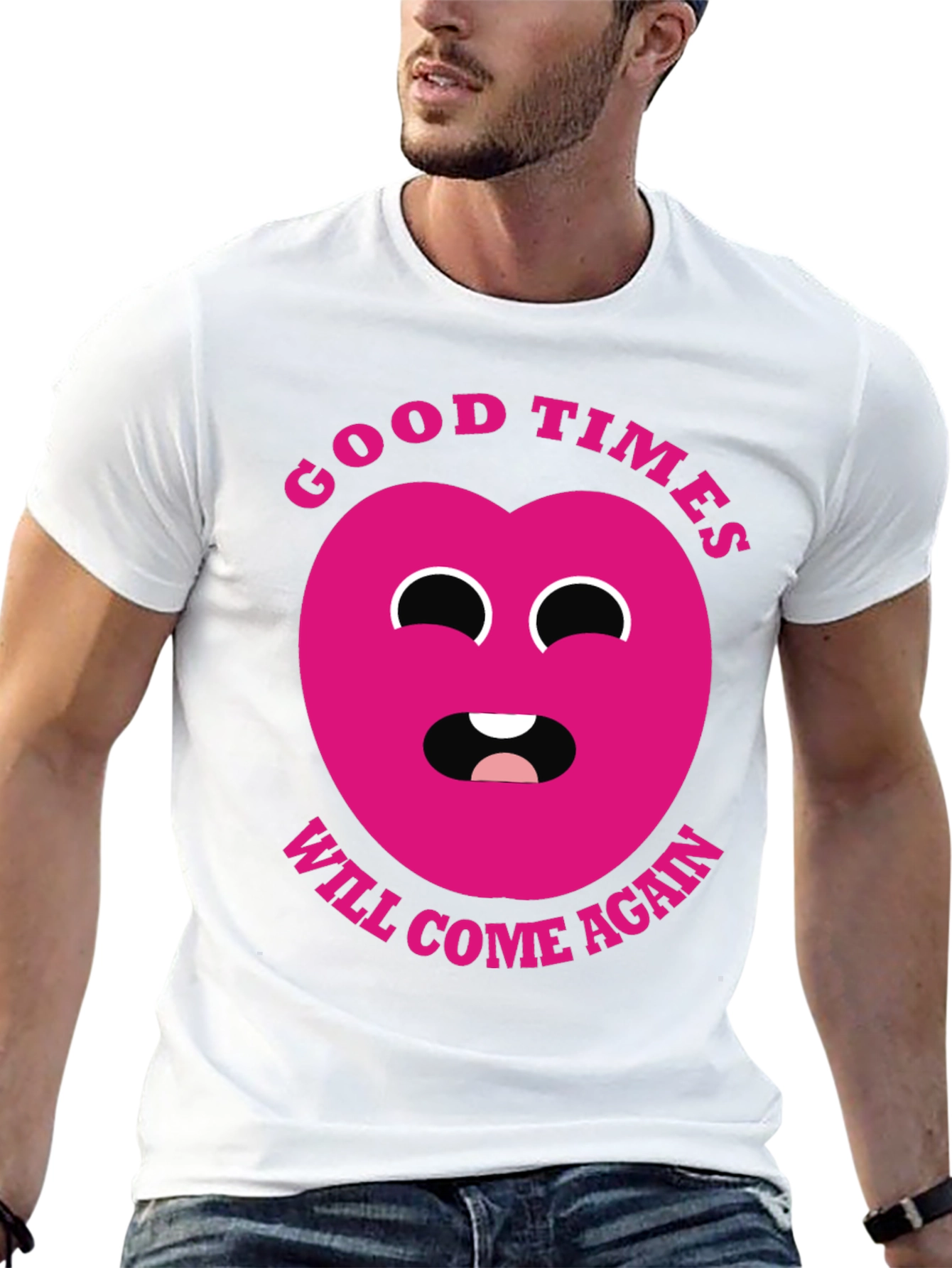 Black Good Times Heart Graphic T-Shirt - Black view 13