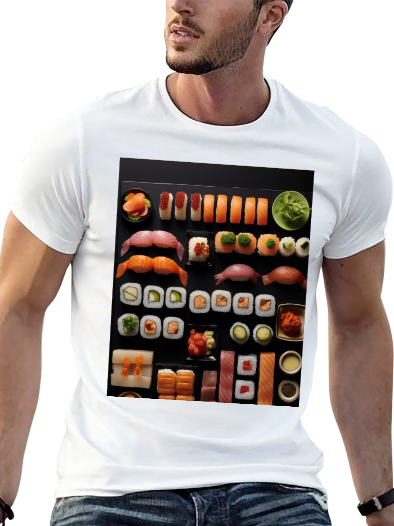Sushi Feast Graphic Tee - Food Lover's Delight - 13