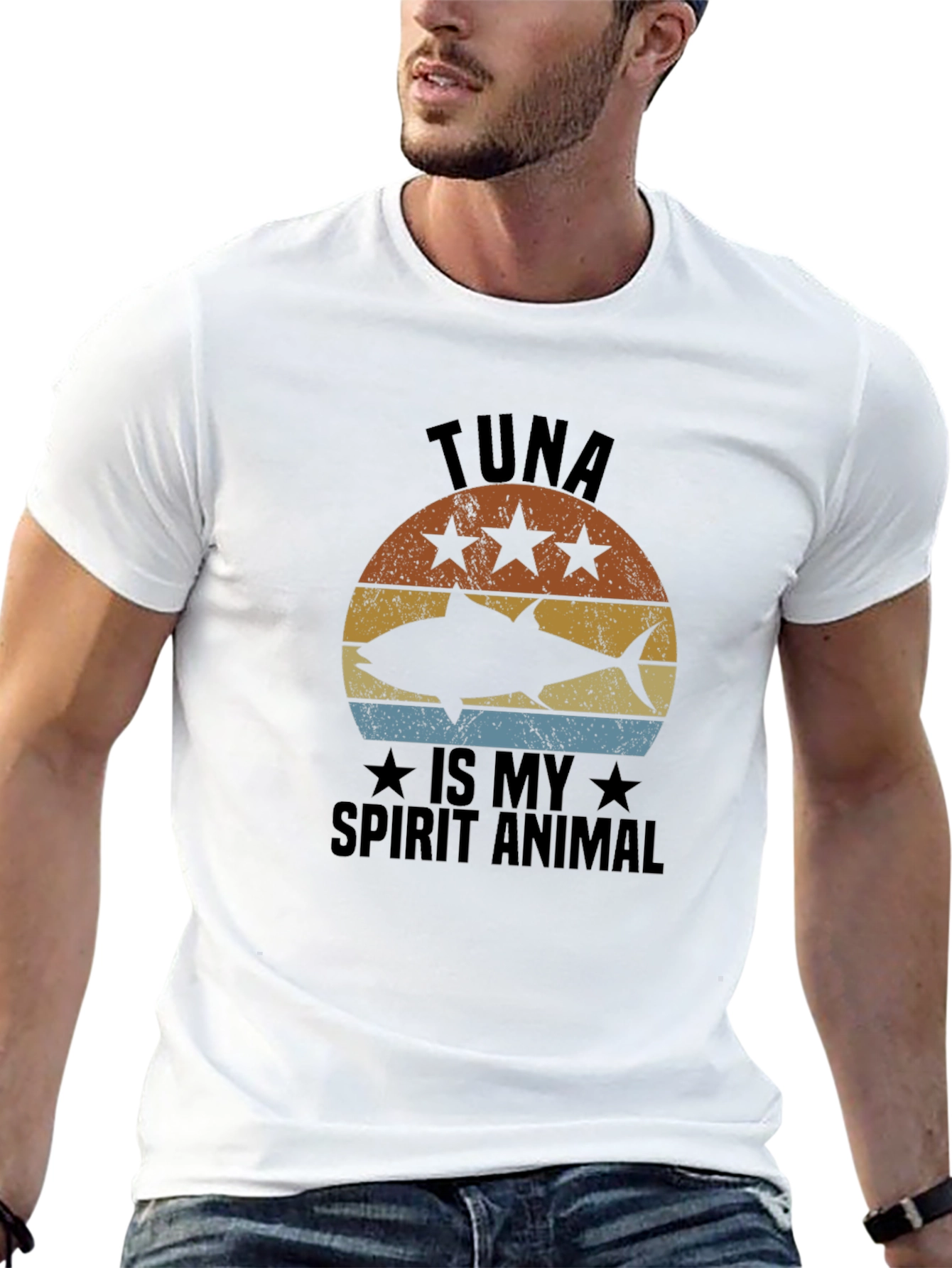 Black Tuna Is My Spirit Animal Black T-Shirt view 13