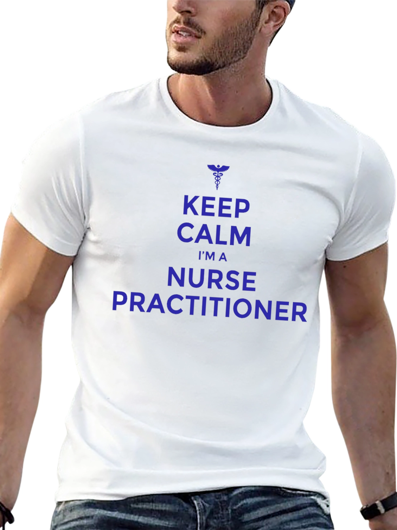 Black Nurse Practitioner T-Shirt - Keep Calm Tee view 13