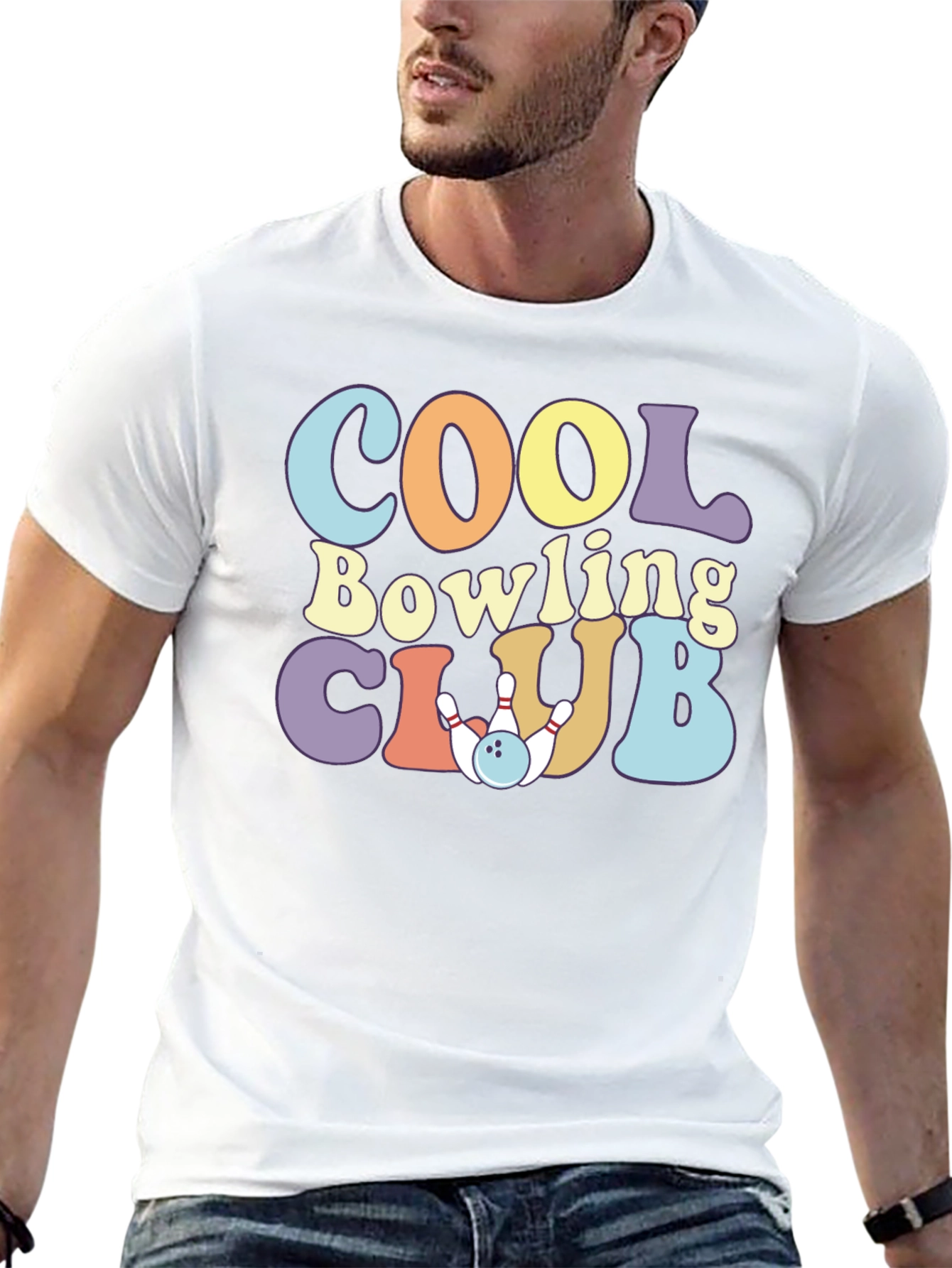 Black Cool Bowling Club Graphic Tee view 13