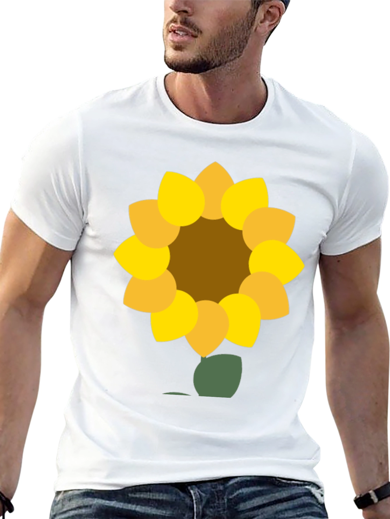 Black Sunflower Graphic Tee - Black Cotton Blend view 13