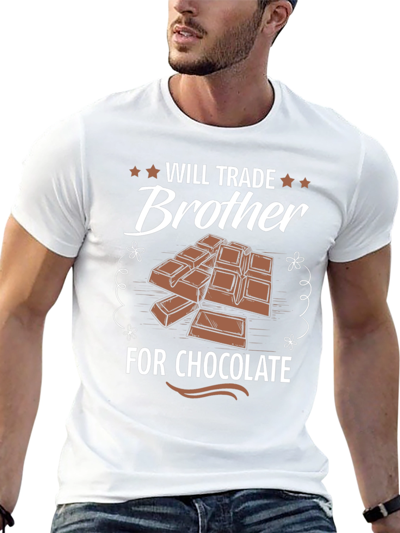Black Will Trade Brother for Chocolate Funny T-Shirt view 13