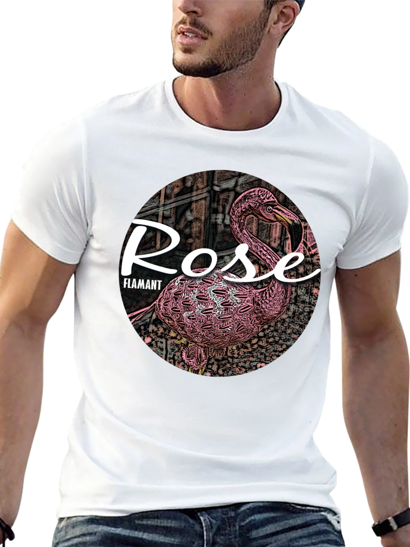 Black Rose Flamant Black T-Shirt view 13