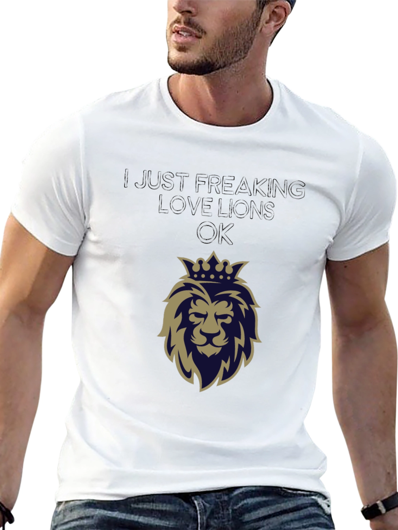 Black Lion Lover Tee - I Just Freaking Love Lions OK view 13